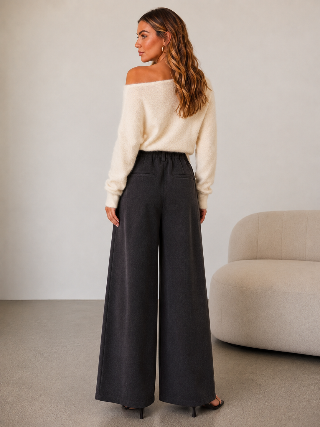 WIDE LEG PLEATED PANT