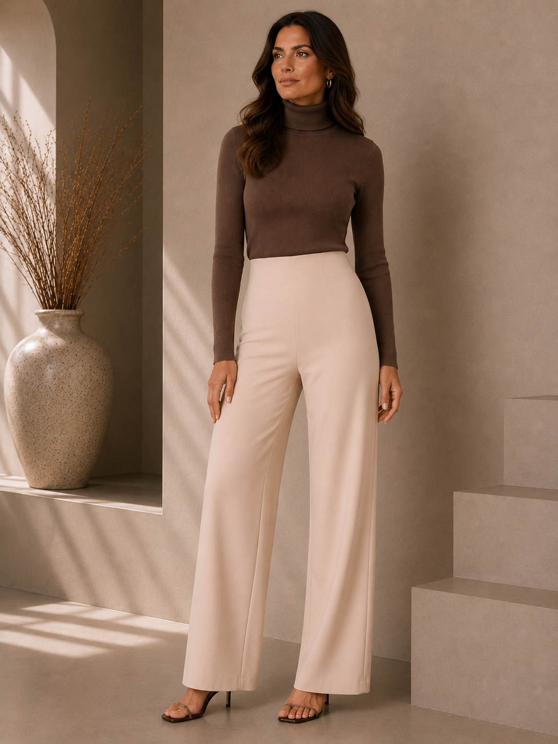 RIBBED KNIT TURTLENECK