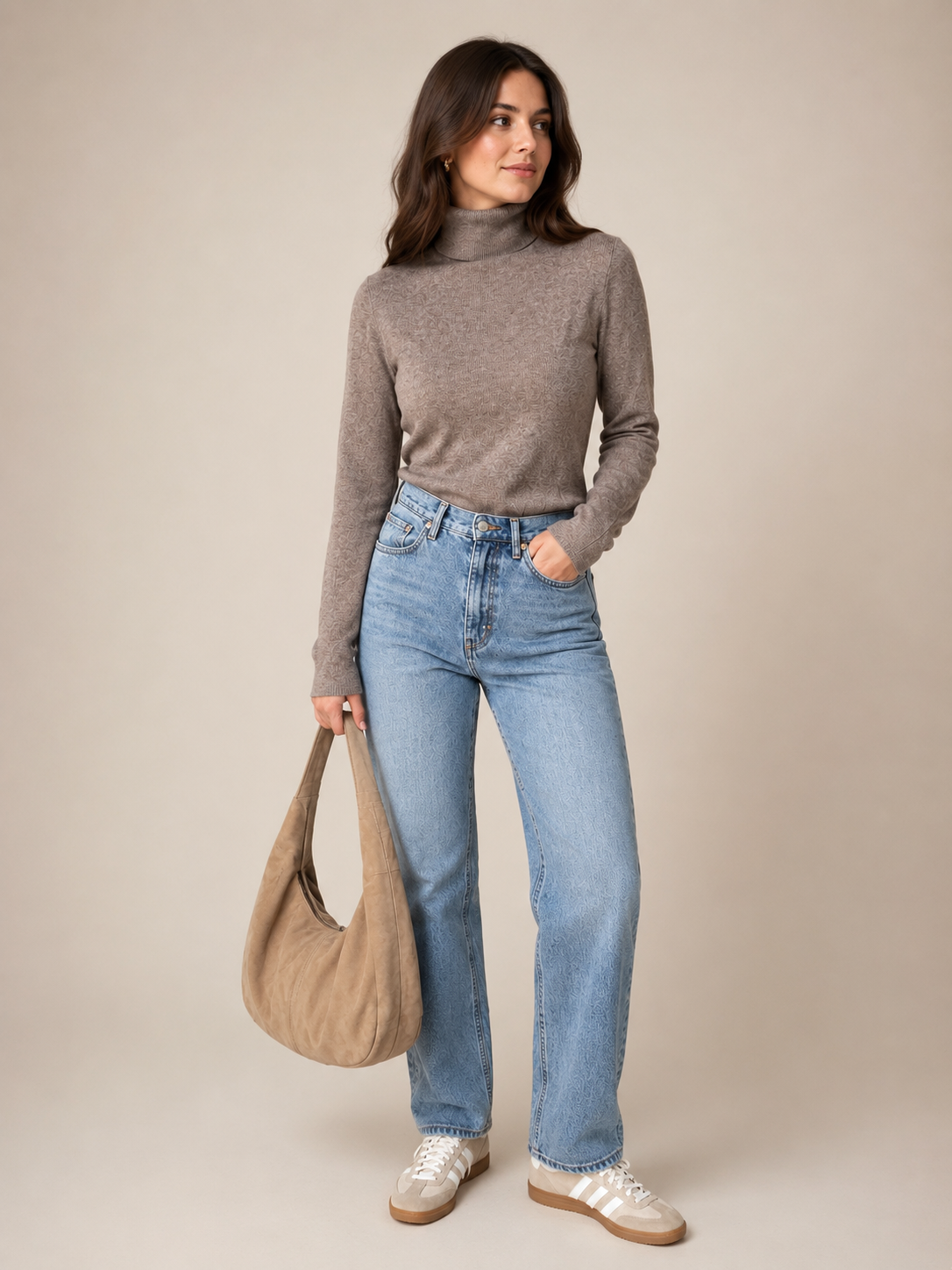 RIBBED KNIT TURTLENECK