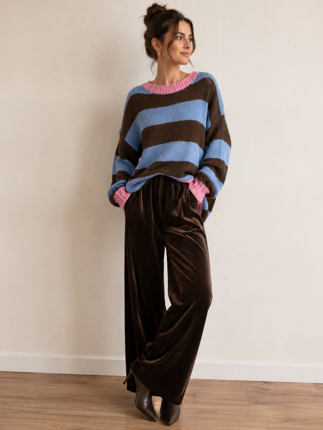 C&S STRIPE SLOUCH JUMPER
