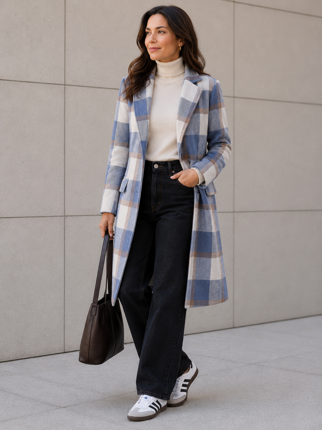 GINGHAM WINTER COAT