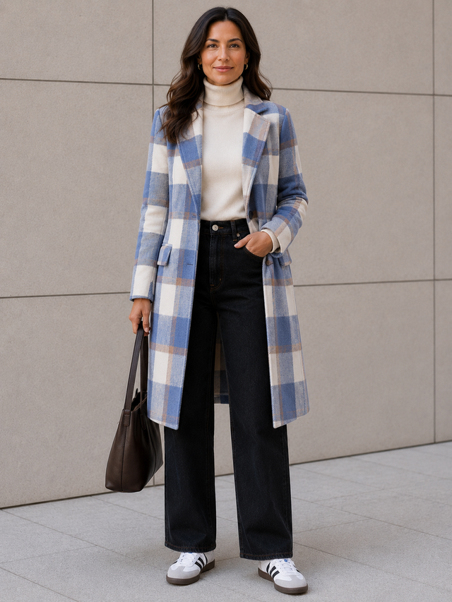 GINGHAM WINTER COAT