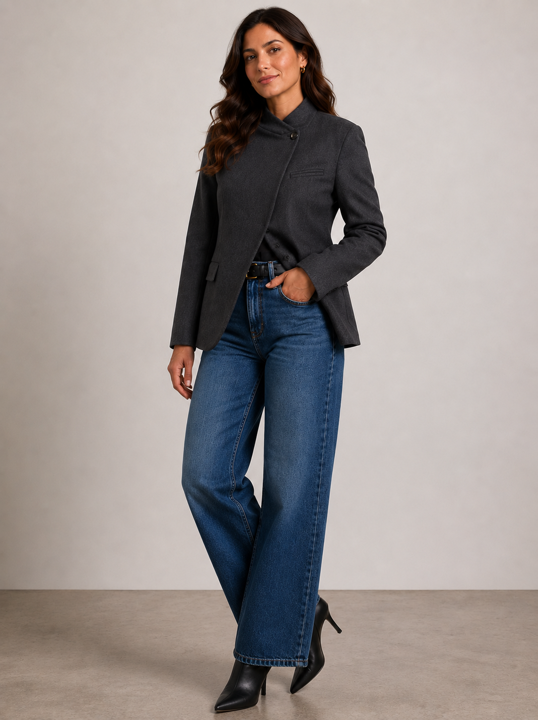 MANUKA HIGH COLLAR BLAZER