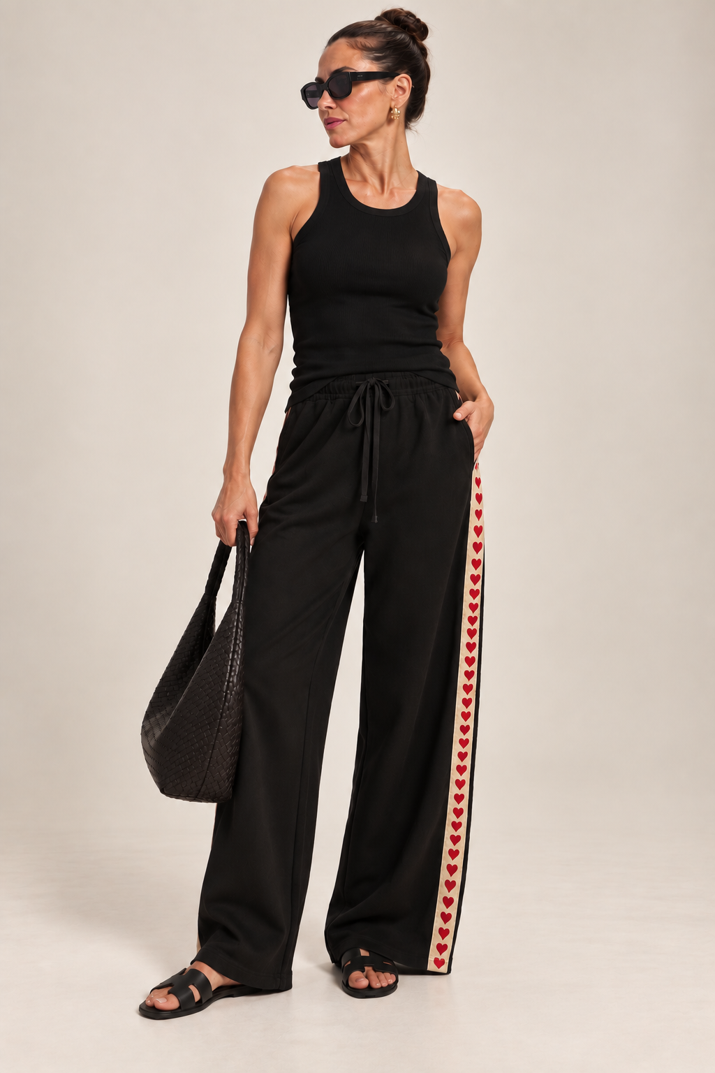 Heart Side Tab Cotton Pant