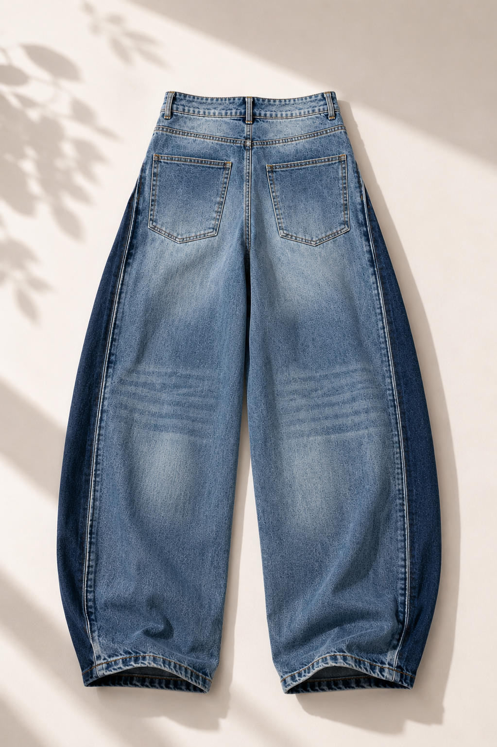 Two Tone Barrel Jeans