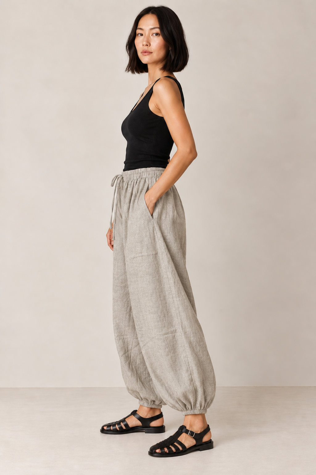 Premium Linen Balloon Pant
