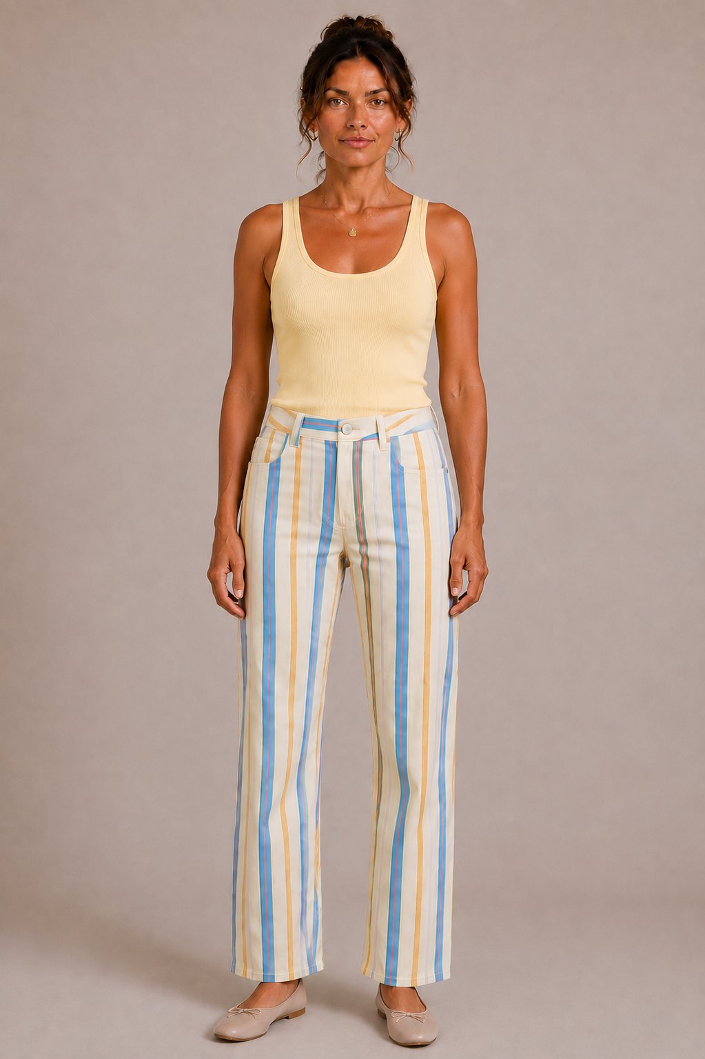 Stripe Low Rise Straight Leg JeaN
