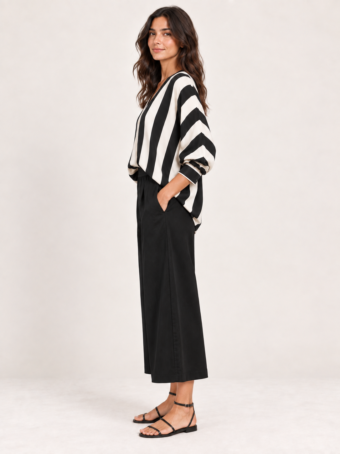 Stripe V-Neck Shirt