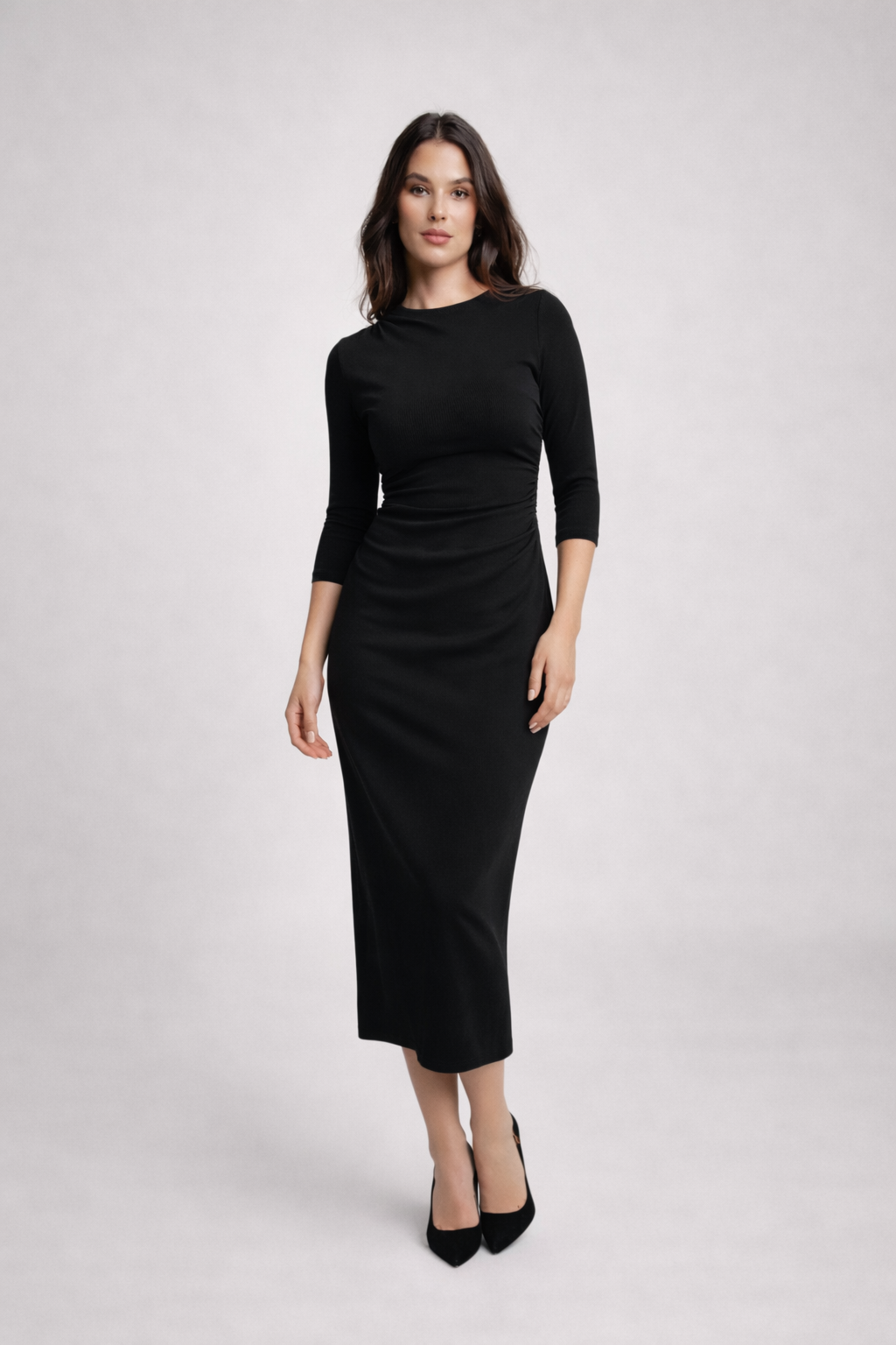 BASIC ROMANO MIDI DRESS