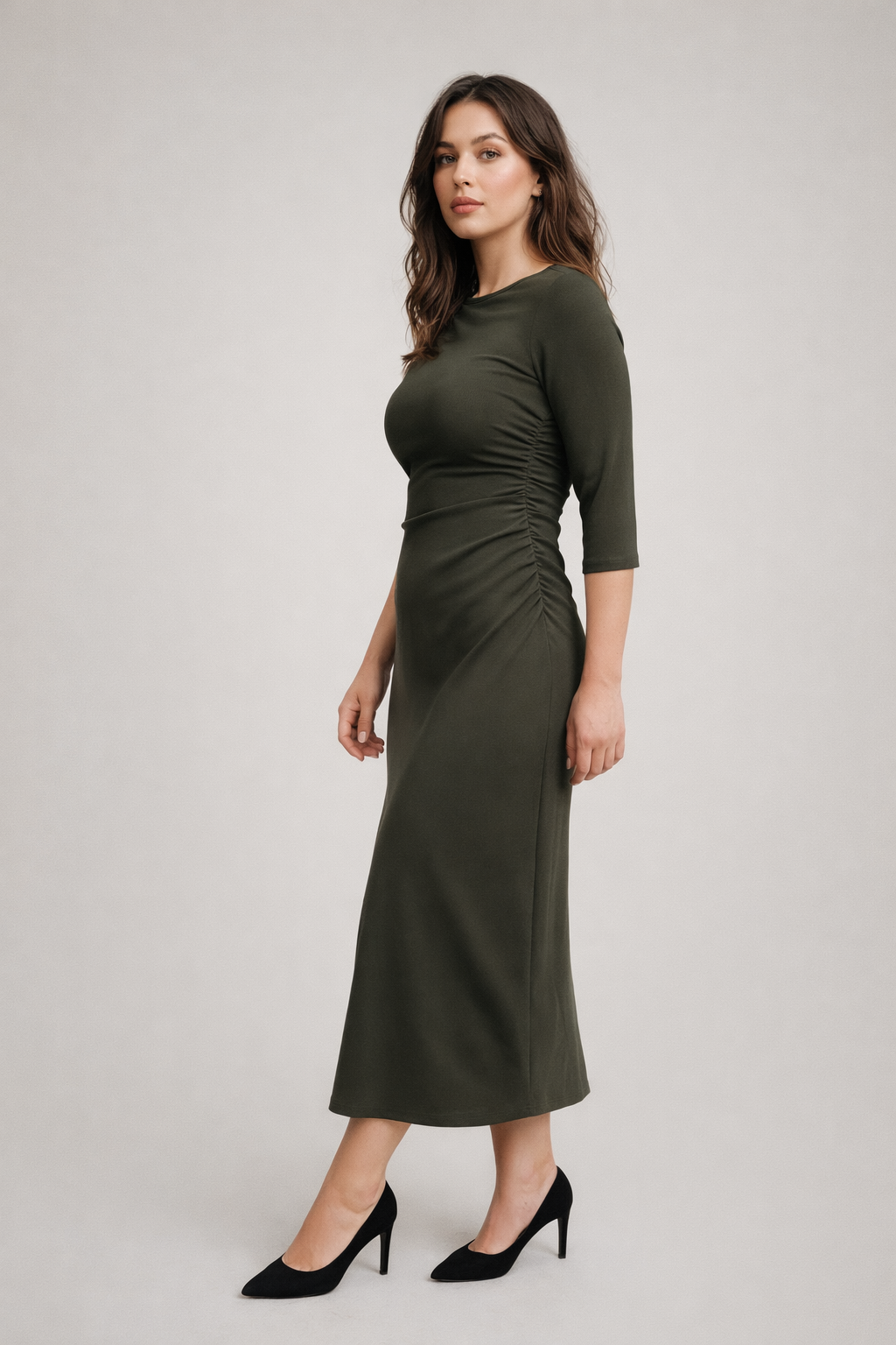 BASIC ROMANO MIDI DRESS