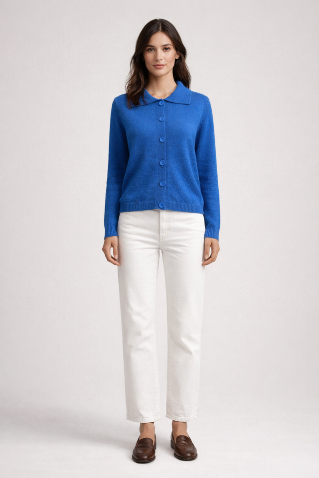 LOOPED YARN KNIT CARDI