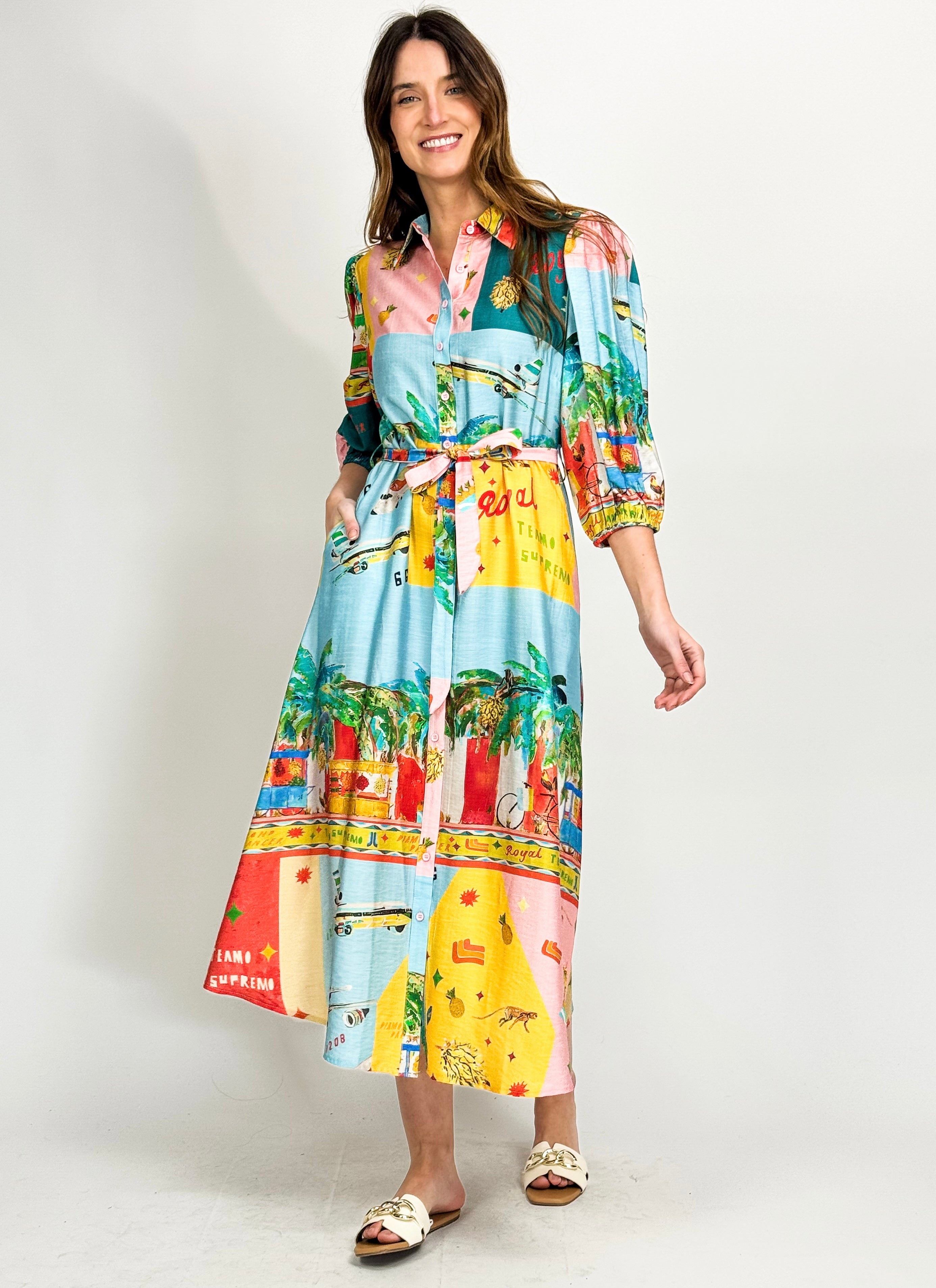 TROPICAL  SHIRT DRESS