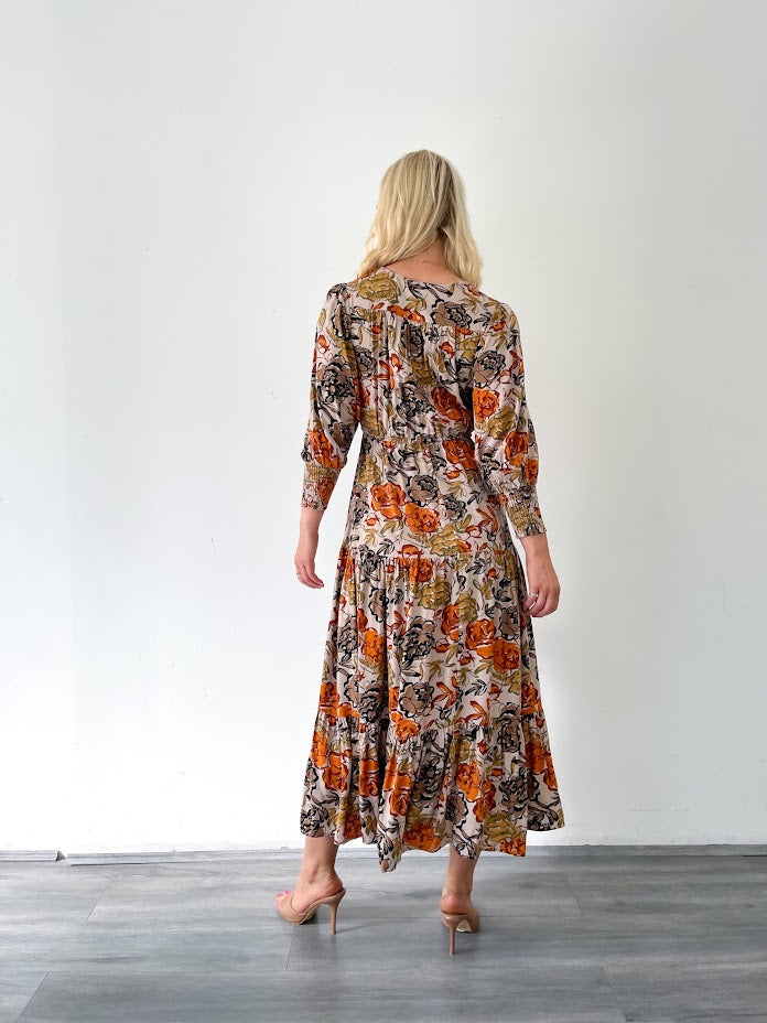 AUTUMN FLORAL DRESS