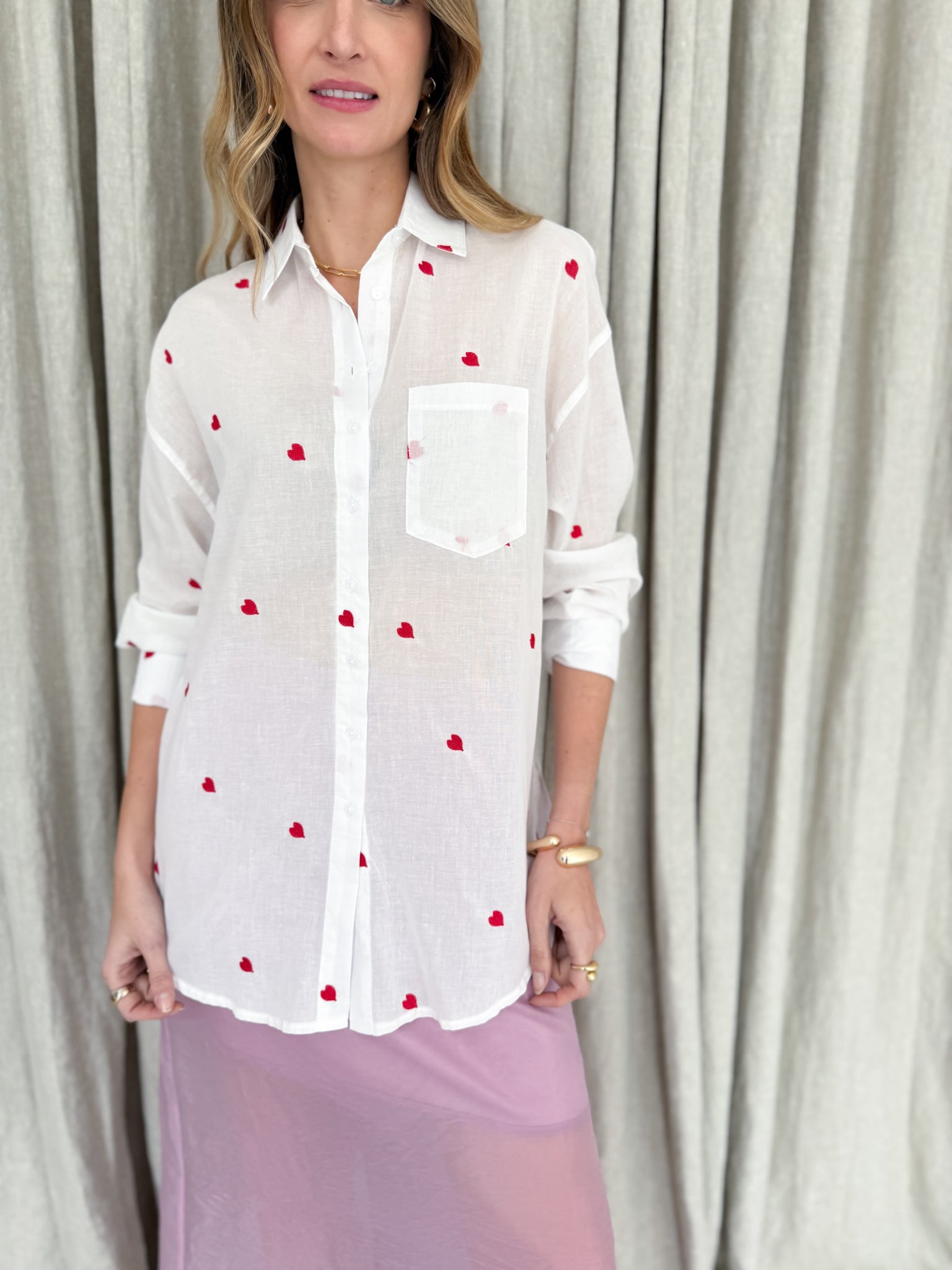 HEART MOTIF SHIRT- pre order