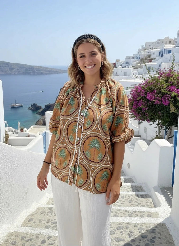 PALM TREE TRIM SHIRT