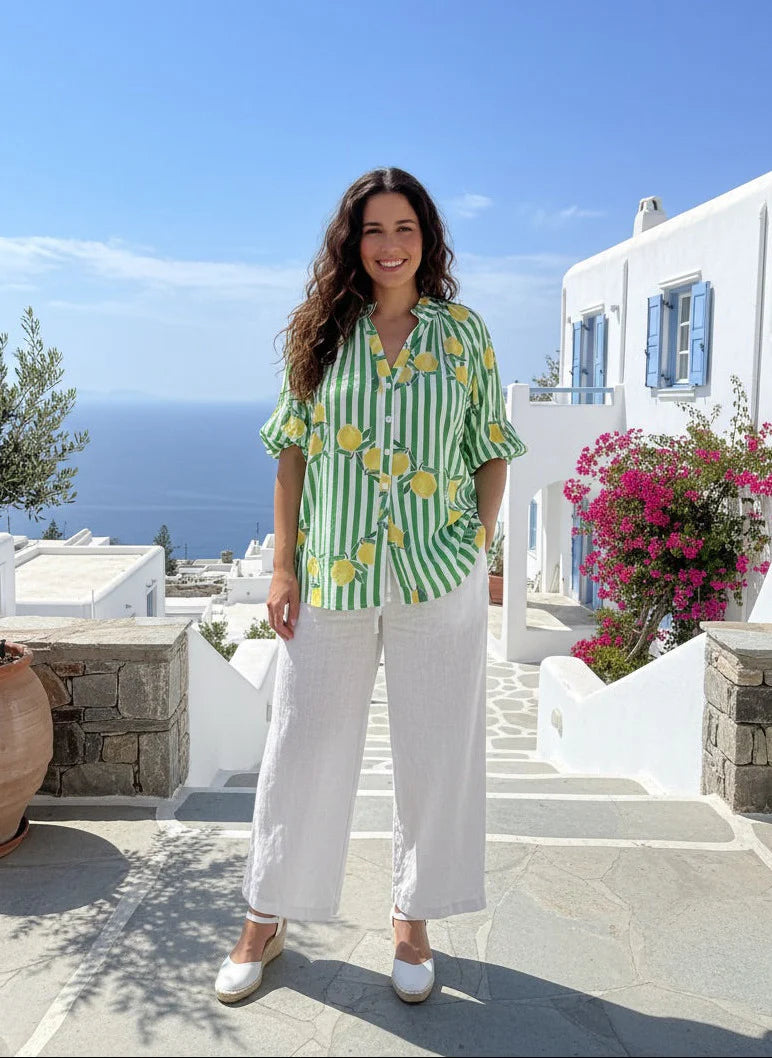 LEMON STRIPE SHIRT