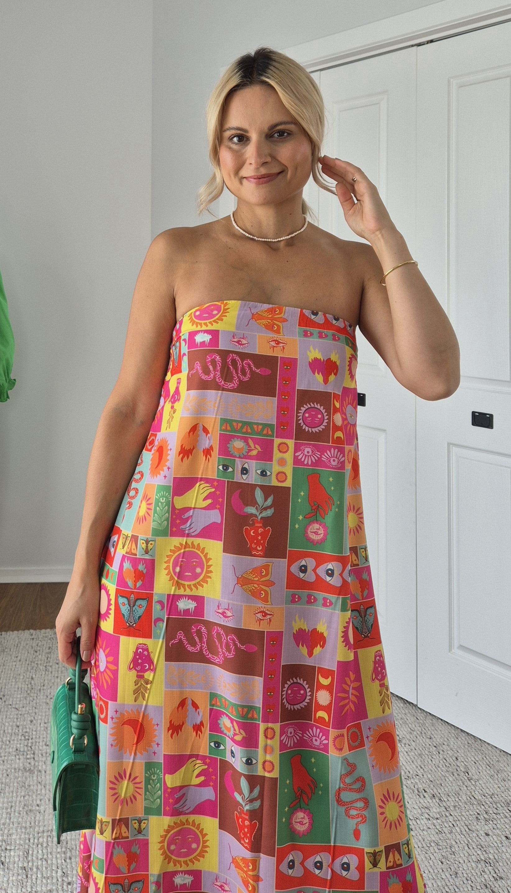 S & L STRAPLESS MAXI DRESS