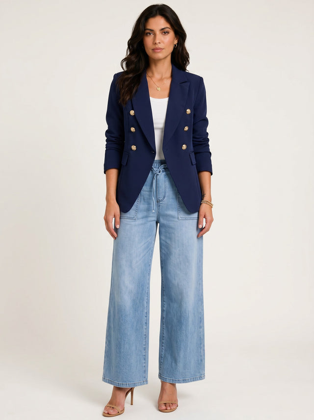 TAHLIA BLAZER - NAVY & BLACK