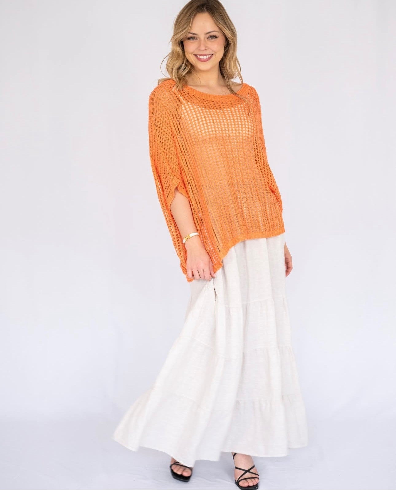 OPEN WEAVE KNIT SWEATER