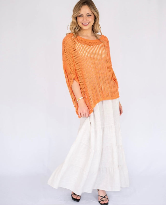 OPEN WEAVE KNIT SWEATER