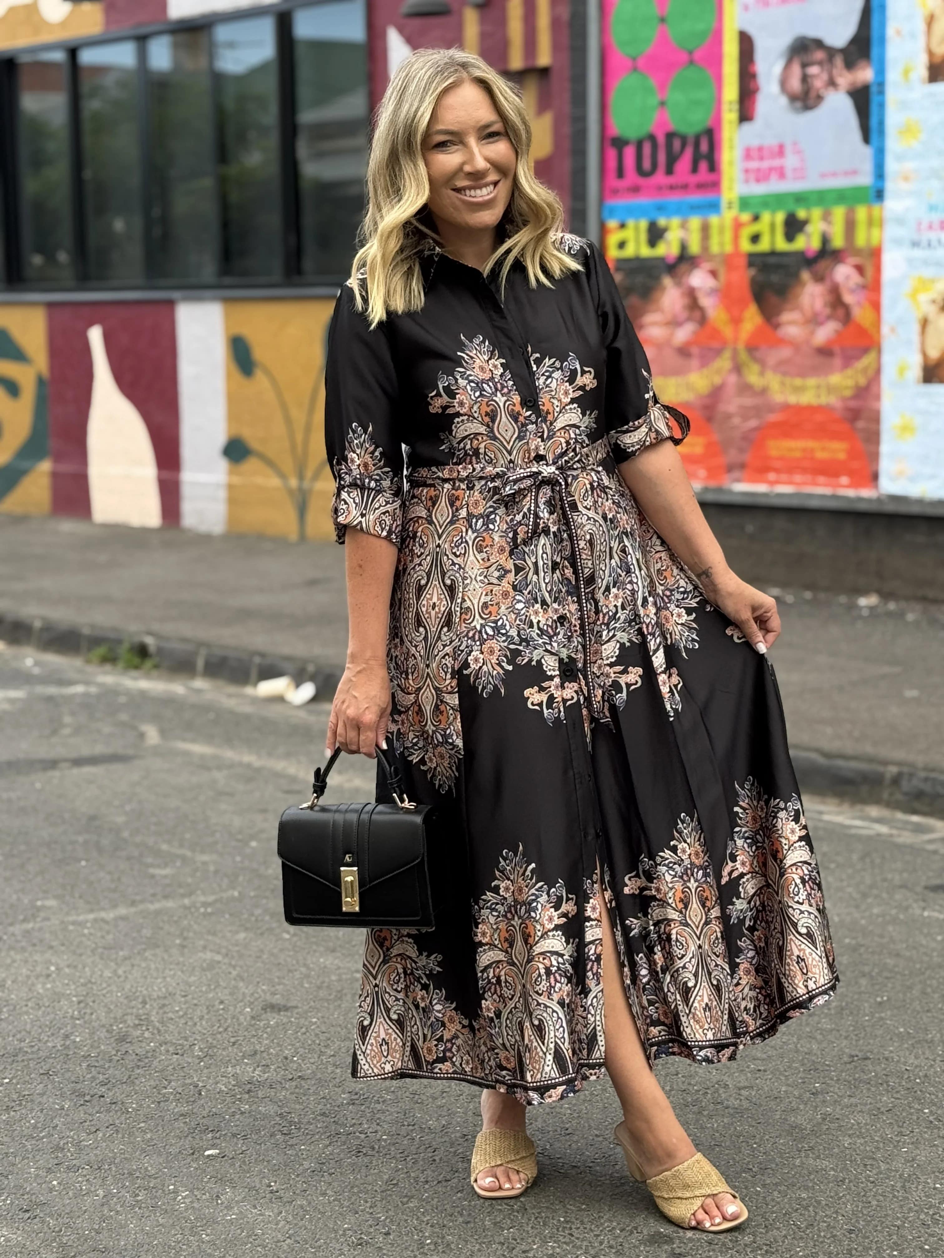EVELYN  SATIN DRESS
