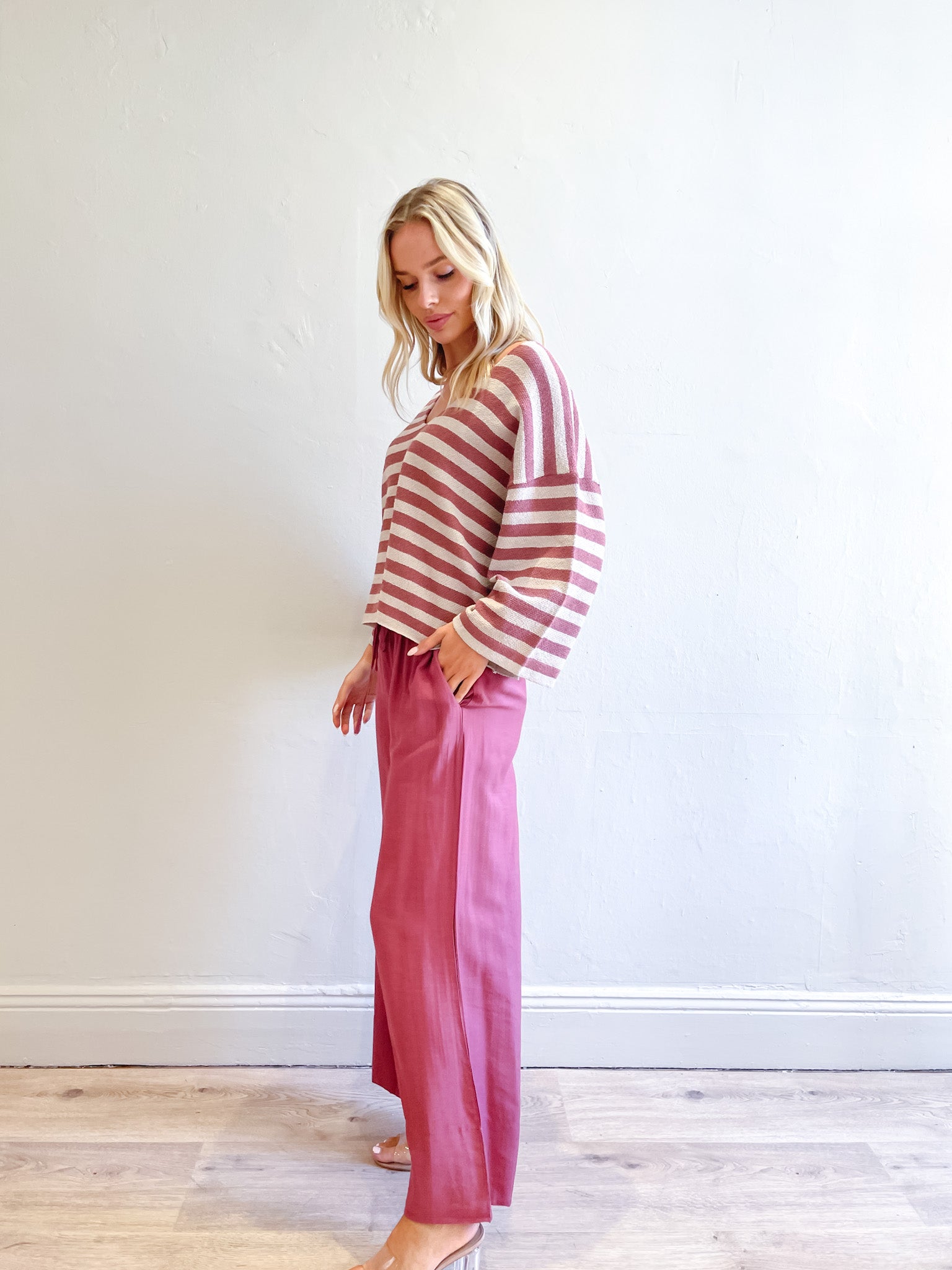 BOUCLE STRIPE KNIT