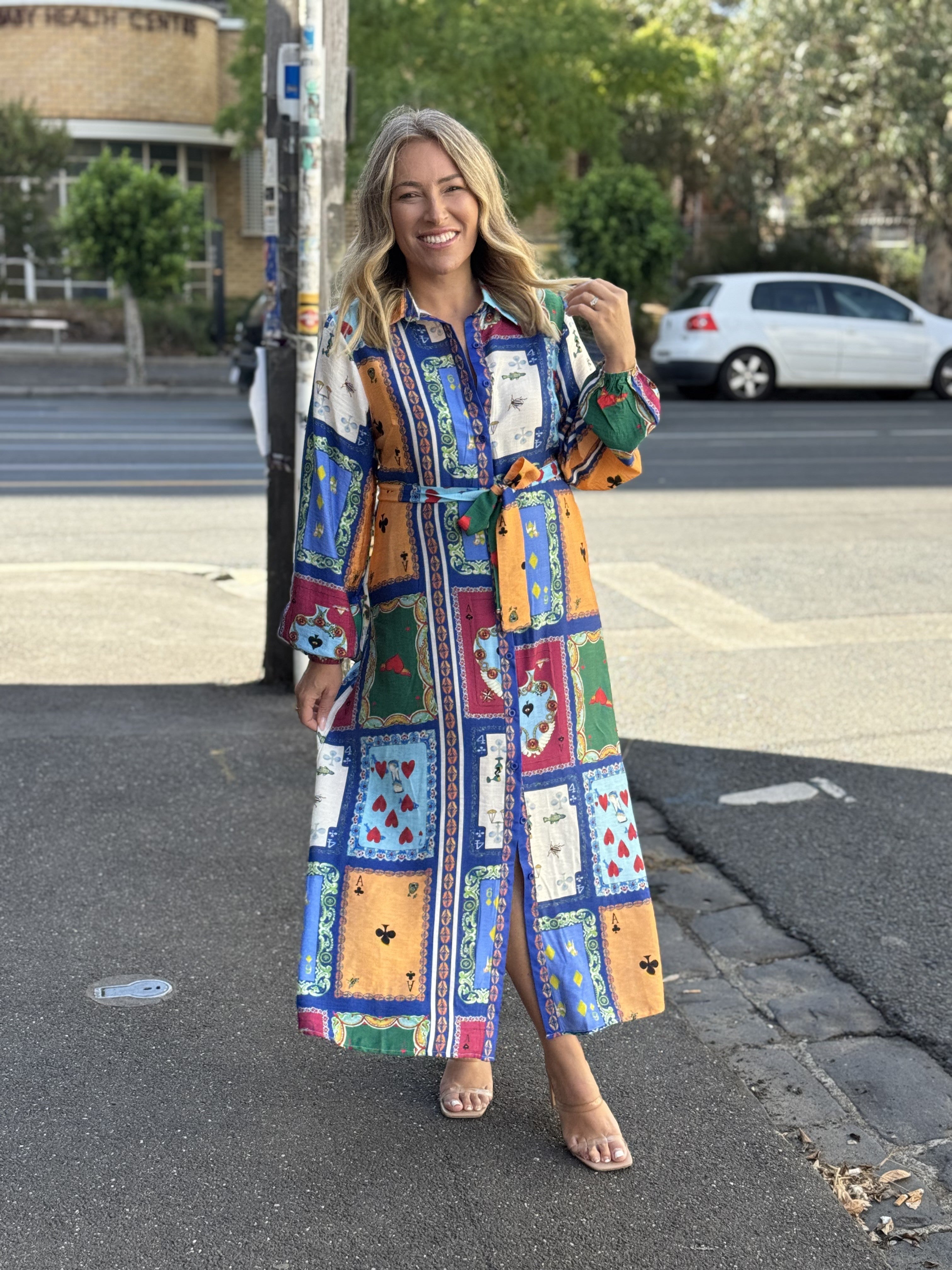 ACE OF HEARTS SHIRT DRESS