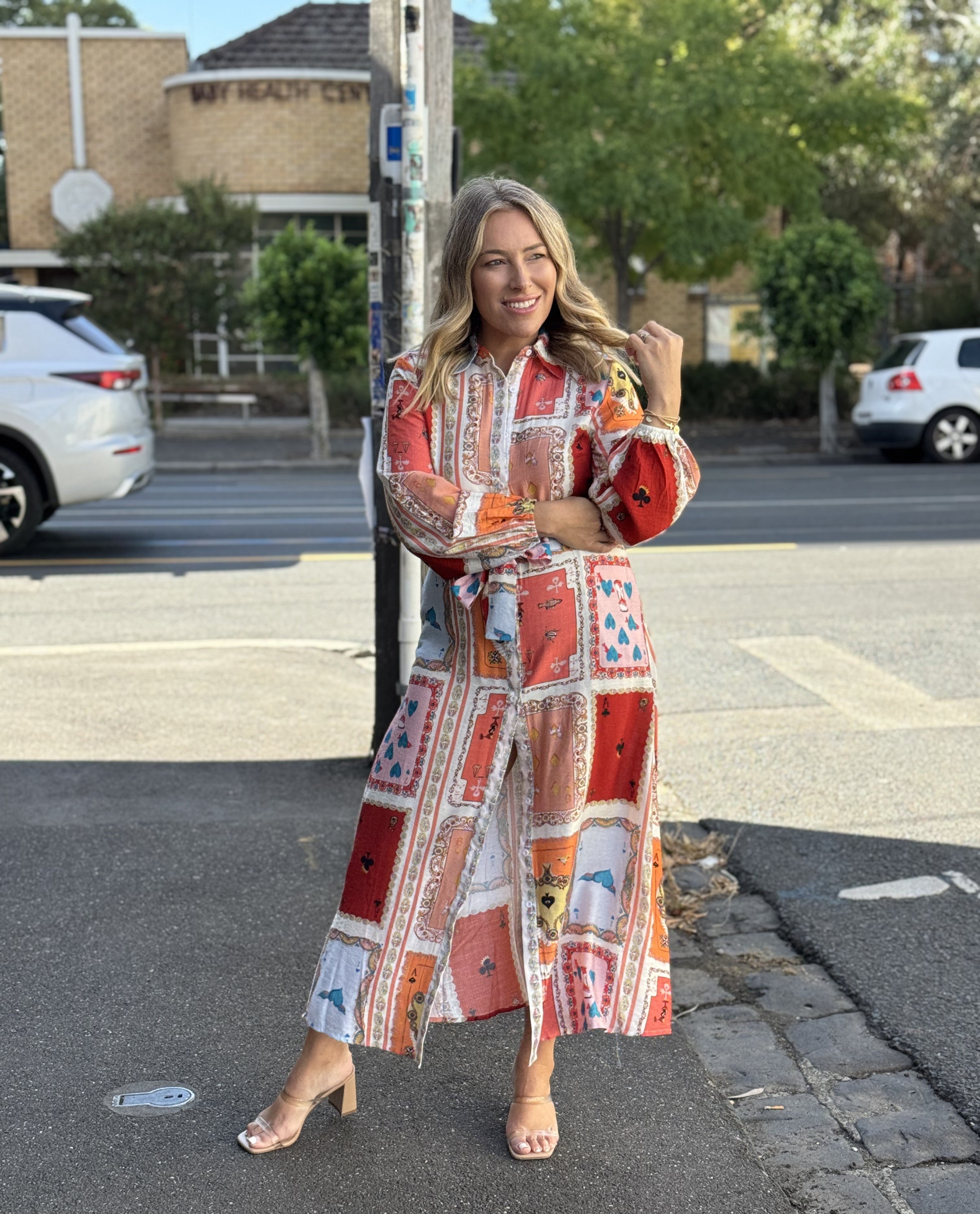 ACE OF HEARTS SHIRT DRESS