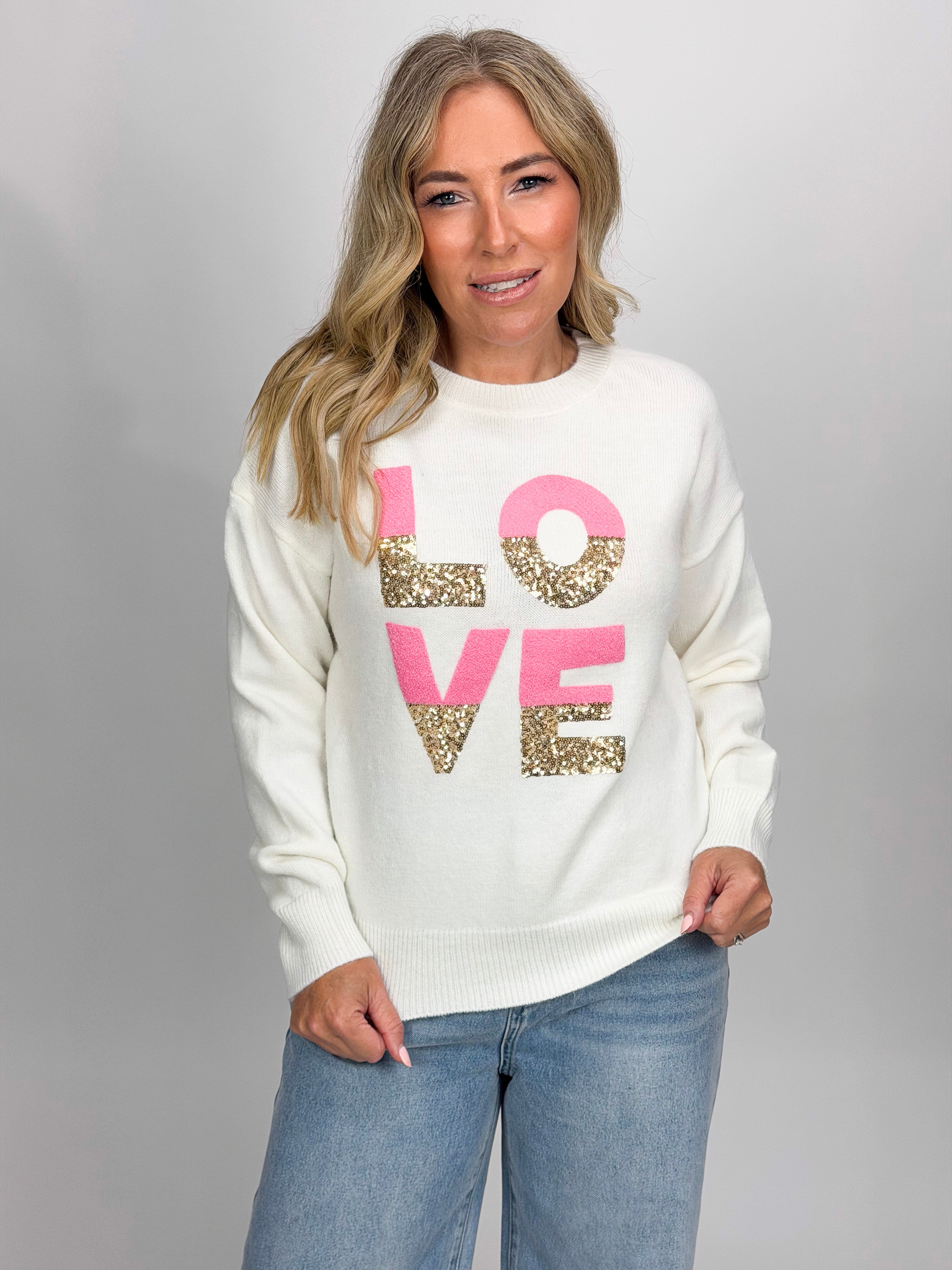 SEQUIN LOVE JUMPER