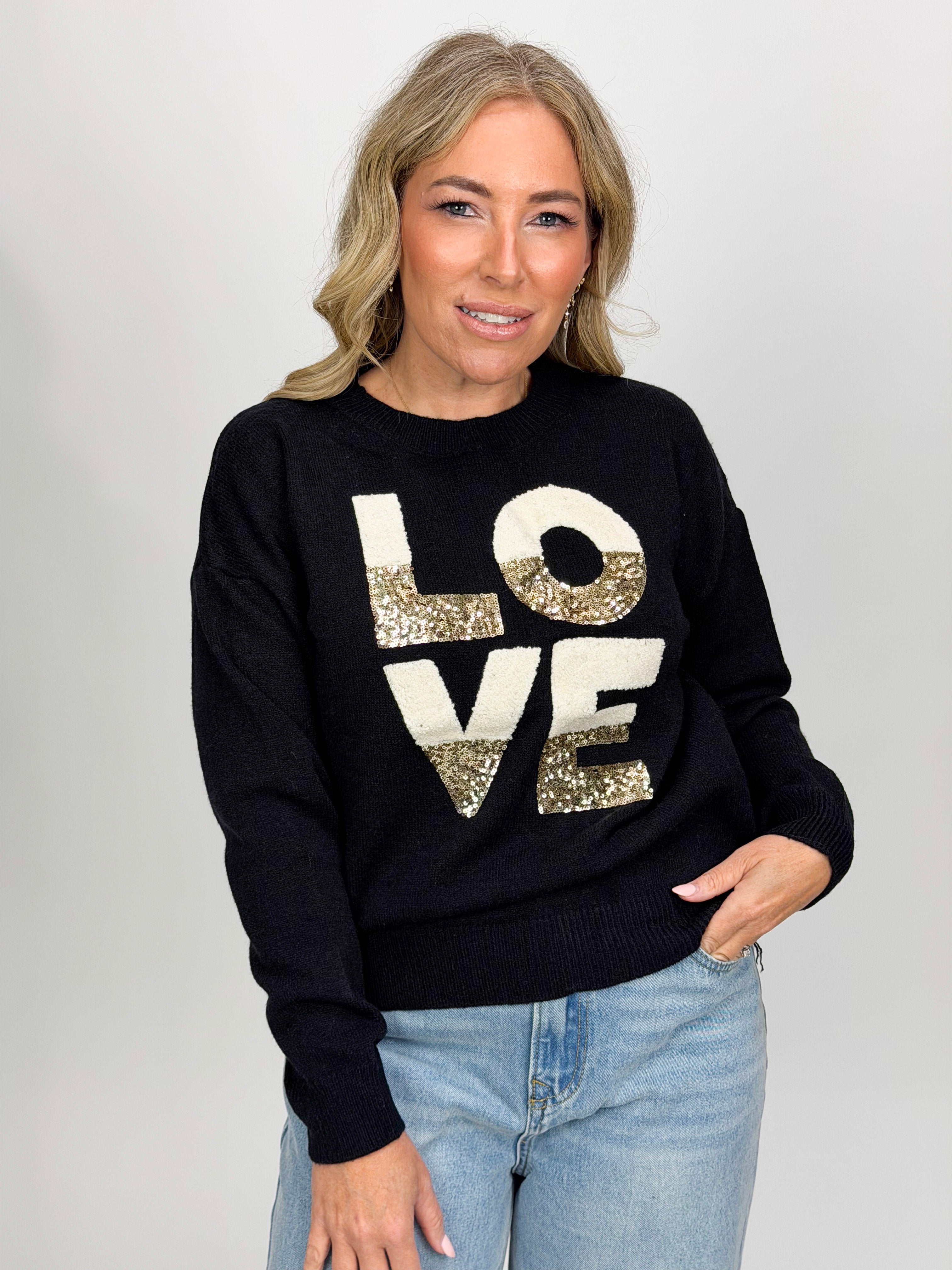 SEQUIN LOVE JUMPER