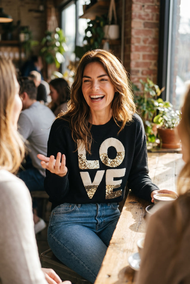 SEQUIN LOVE JUMPER
