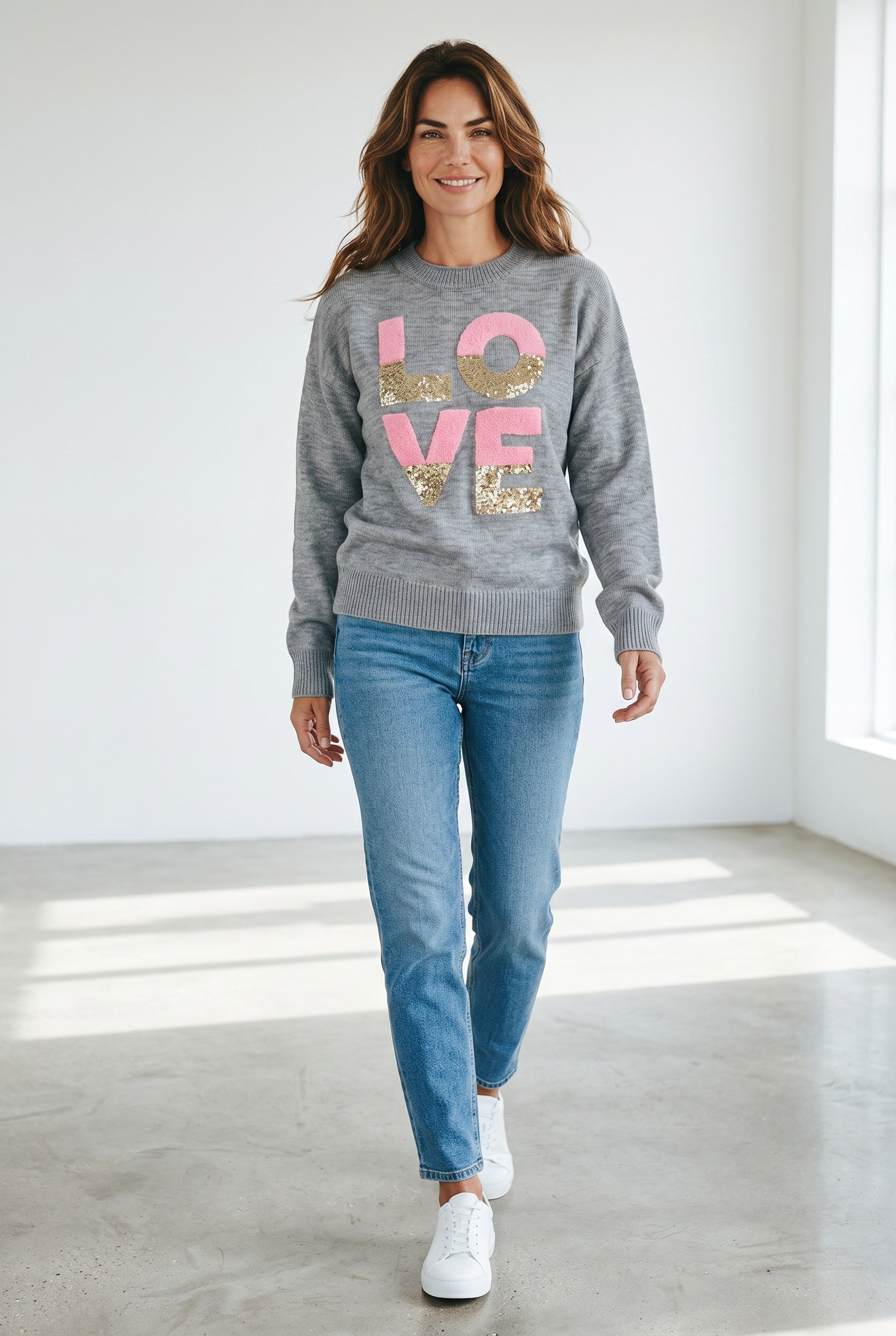 SEQUIN LOVE JUMPER