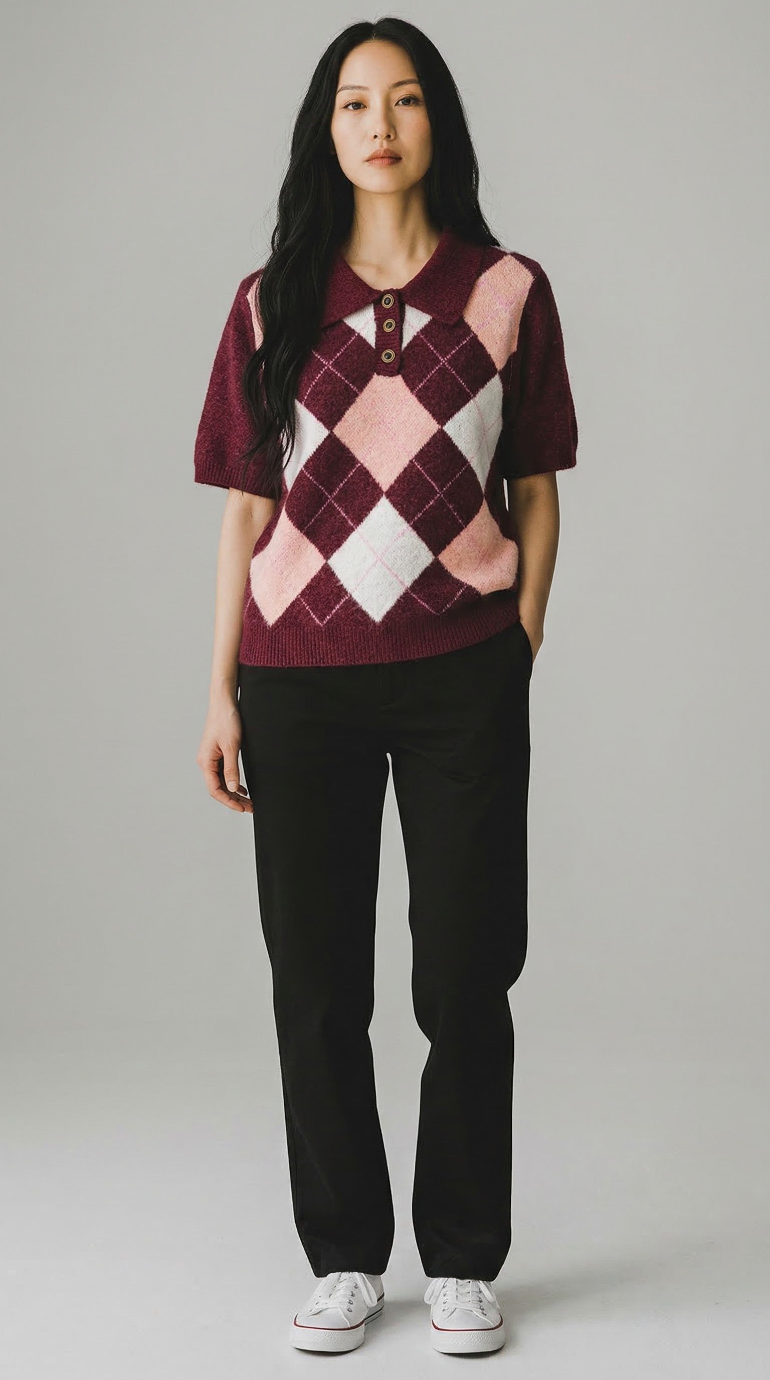 ARGYLE KNIT POLO