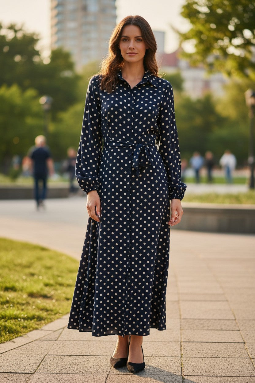 ABBIE DOT SHIRT DRESS