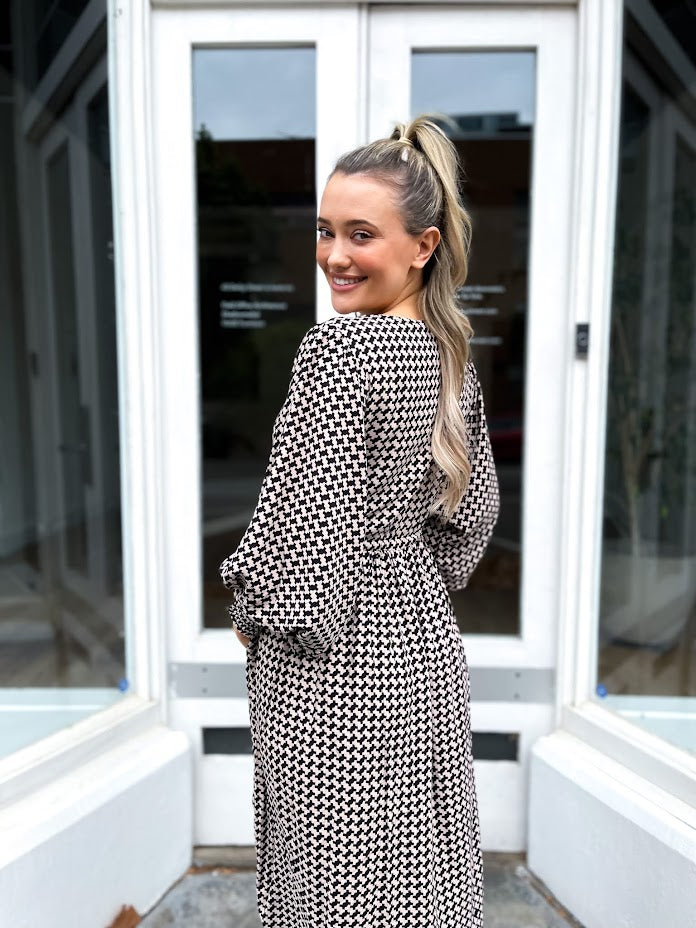 TWEED PRINT DRESS