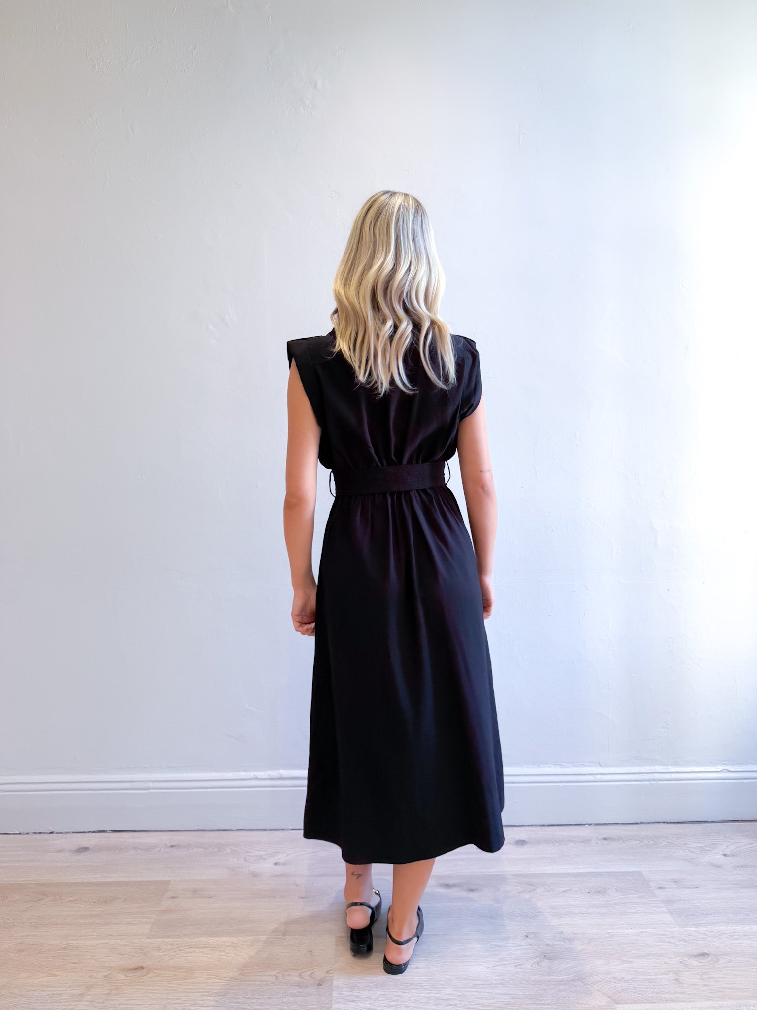 TRENCH BELTED MIDI DRESS