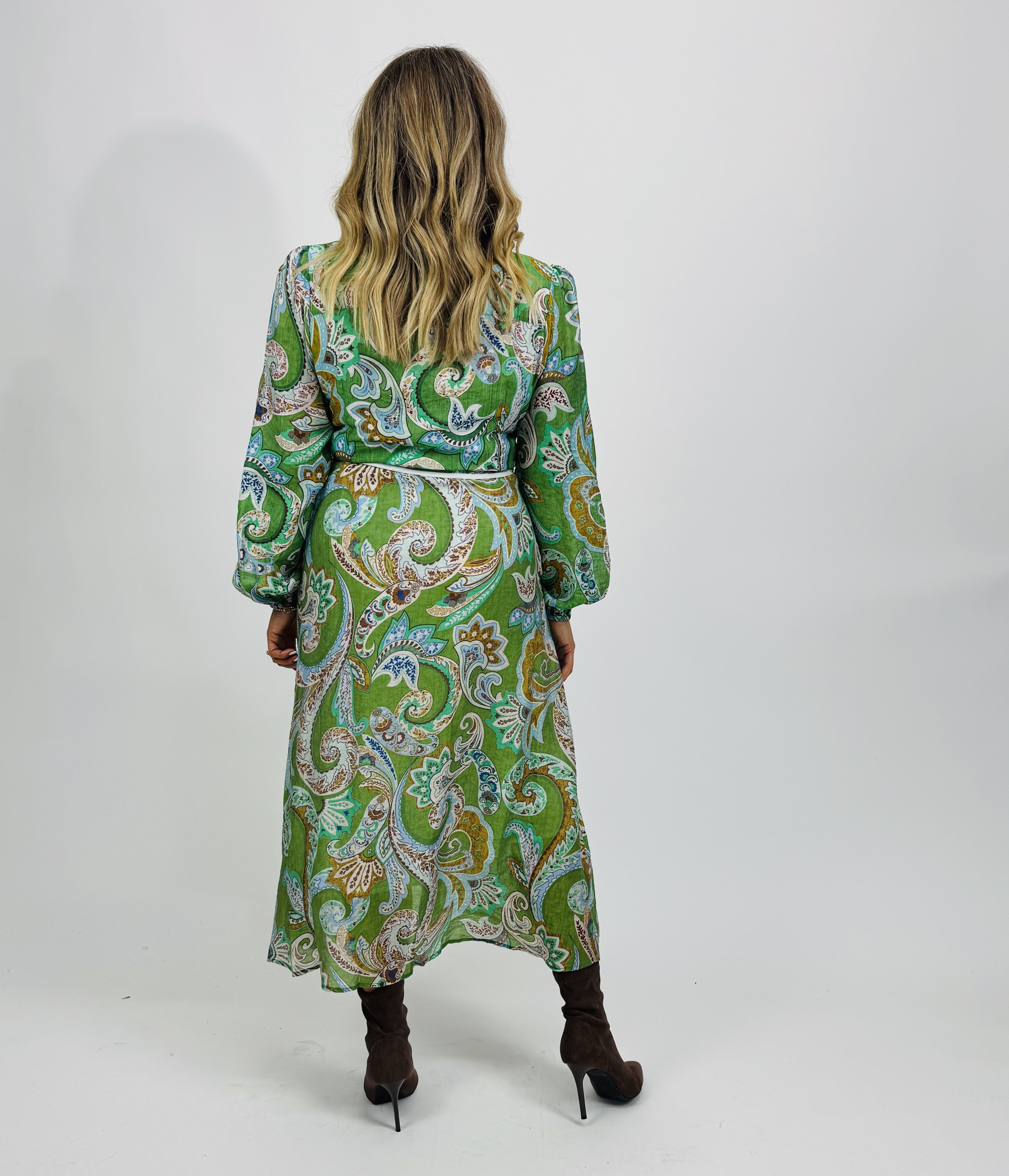 AVERY PAISLEY SHIRT DRESS