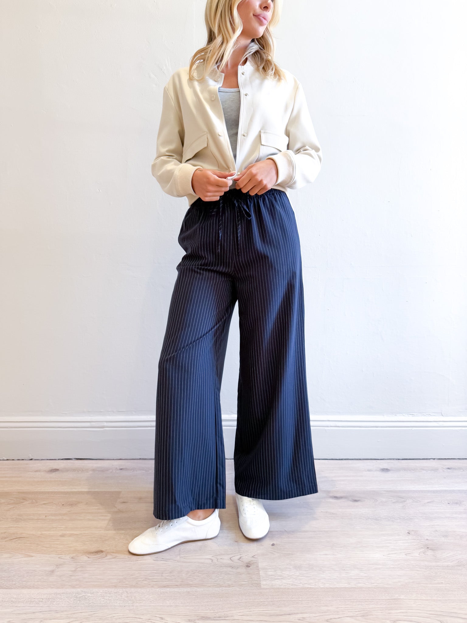 SCOTT PINSTRIPE PANTS