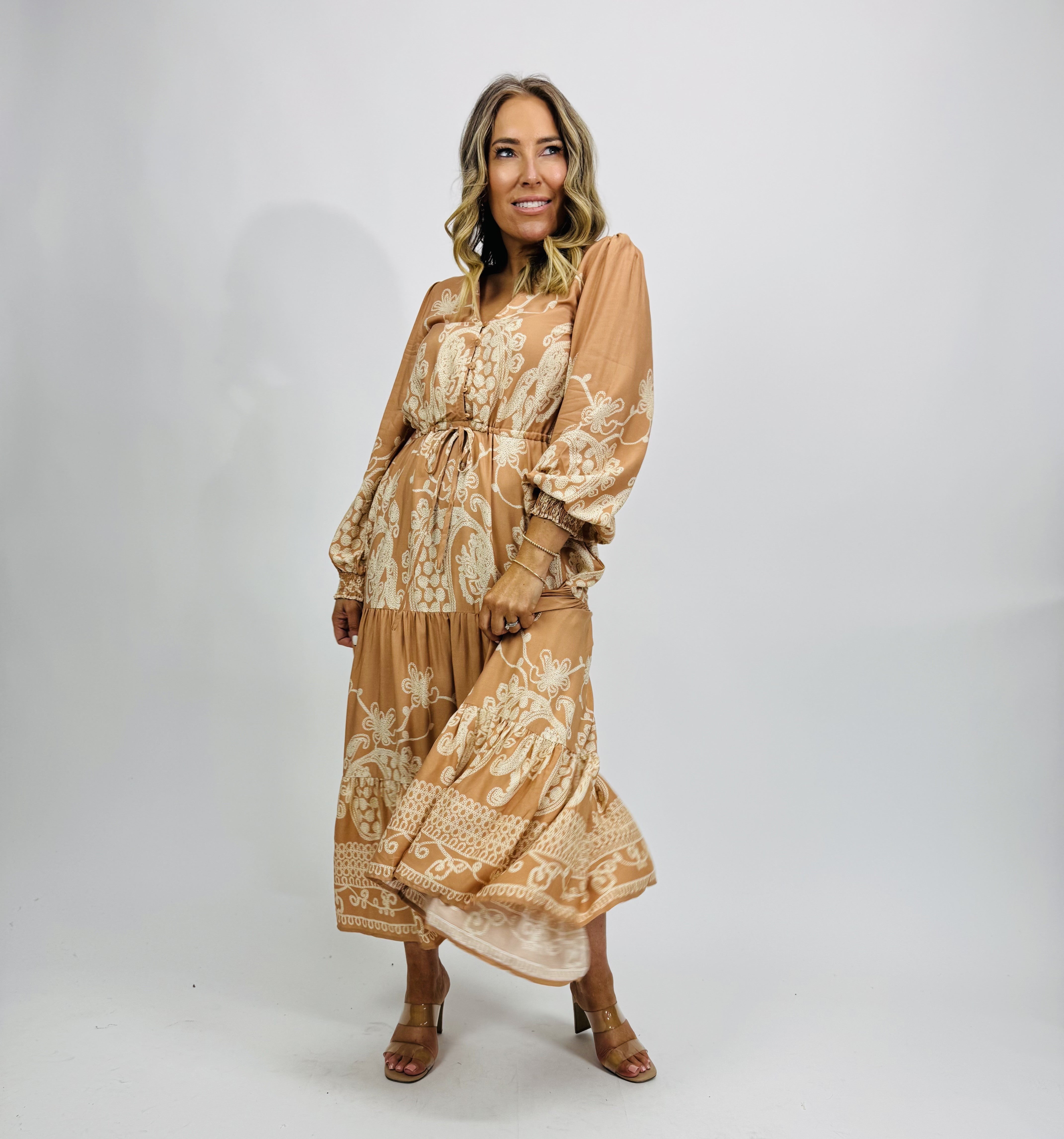SELAM LACE PRINT DRESS