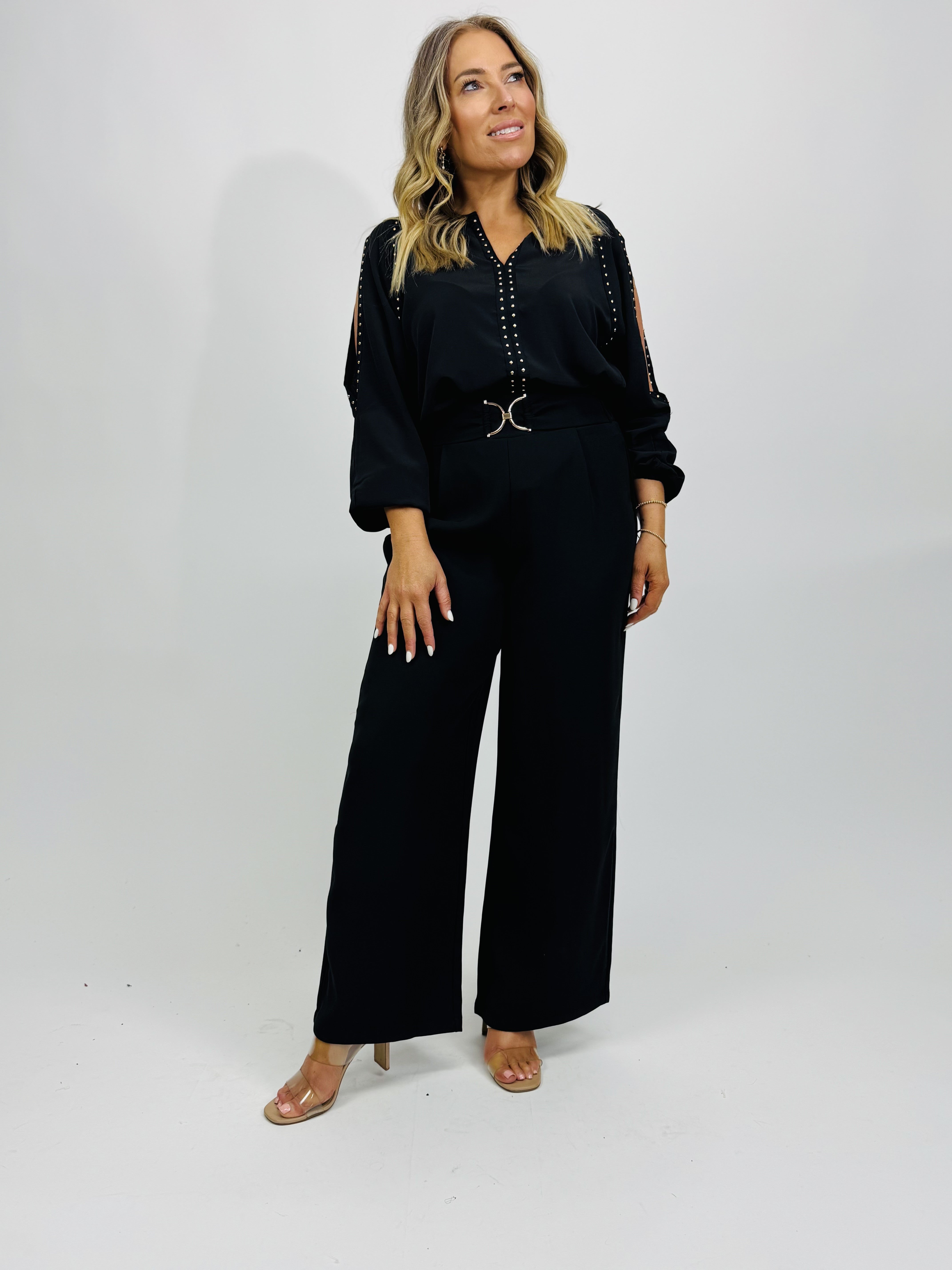 FAUX BELT PANT