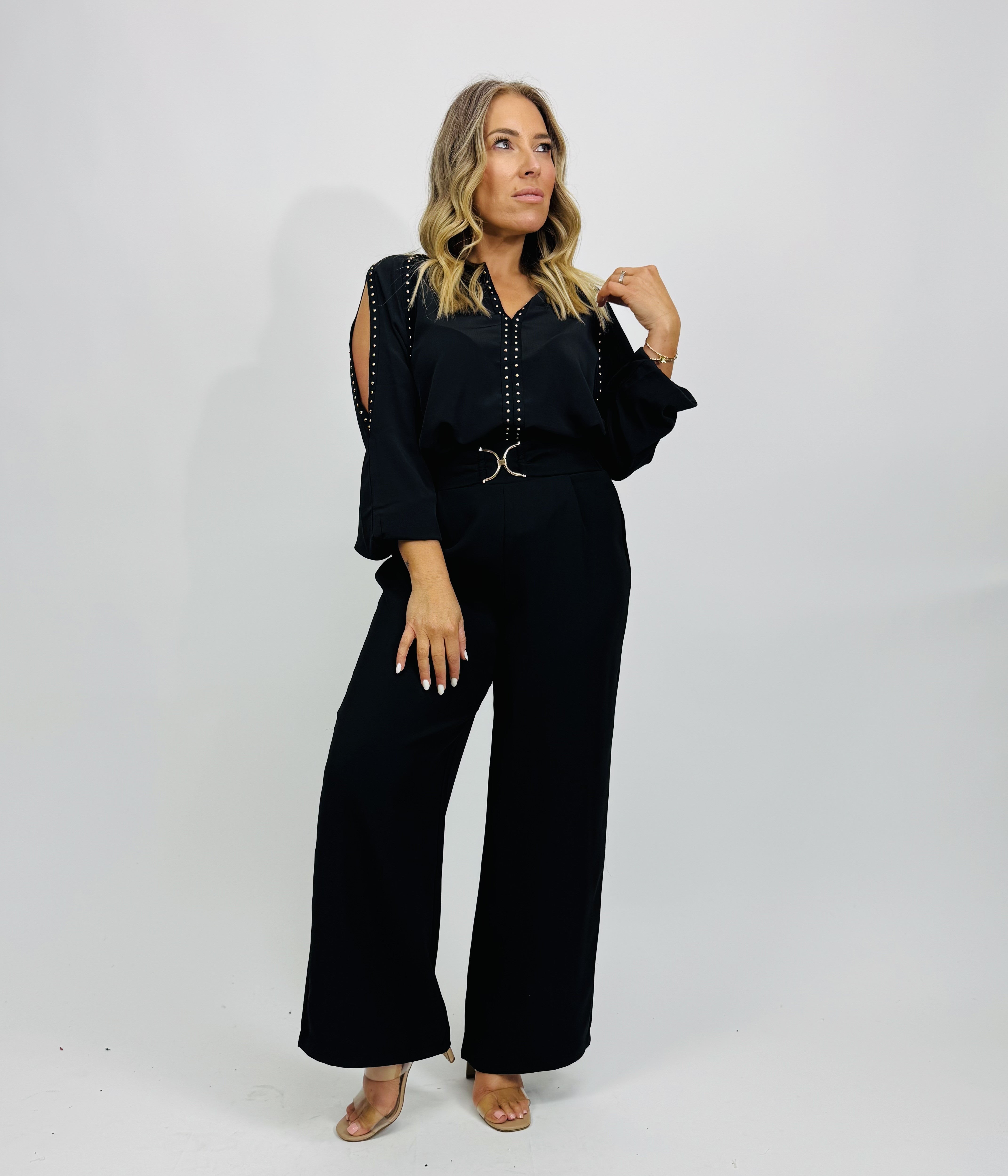FAUX BELT PANT