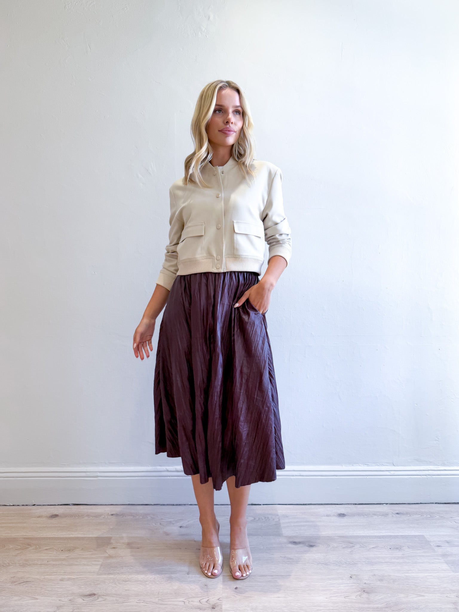 WETLOOK FULL SKIRT