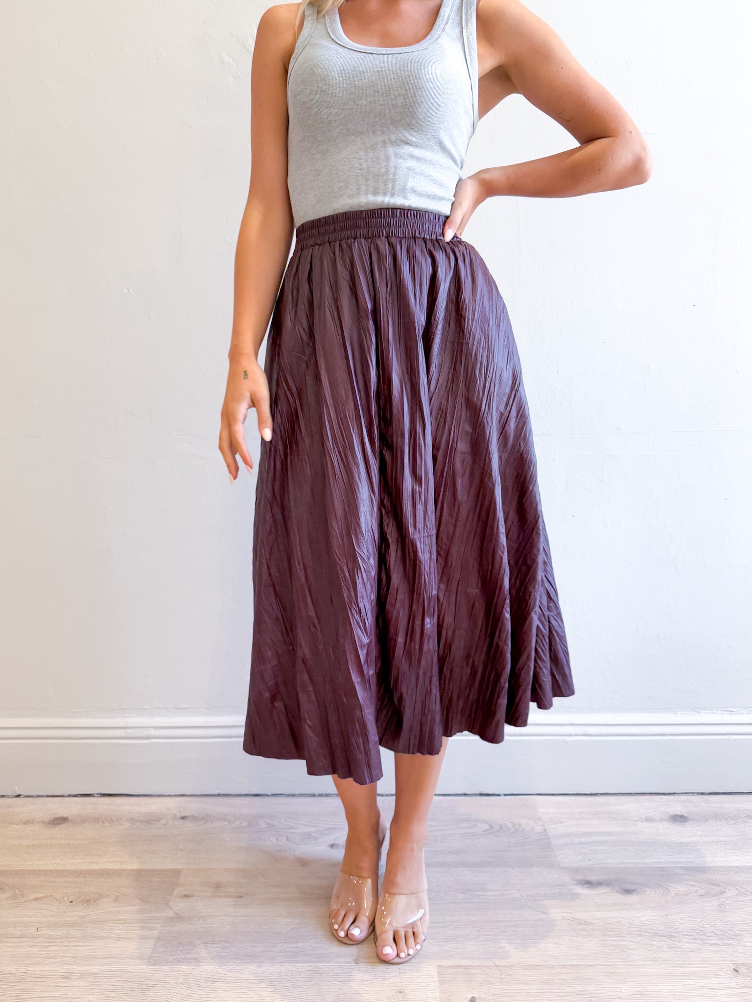 WETLOOK FULL SKIRT