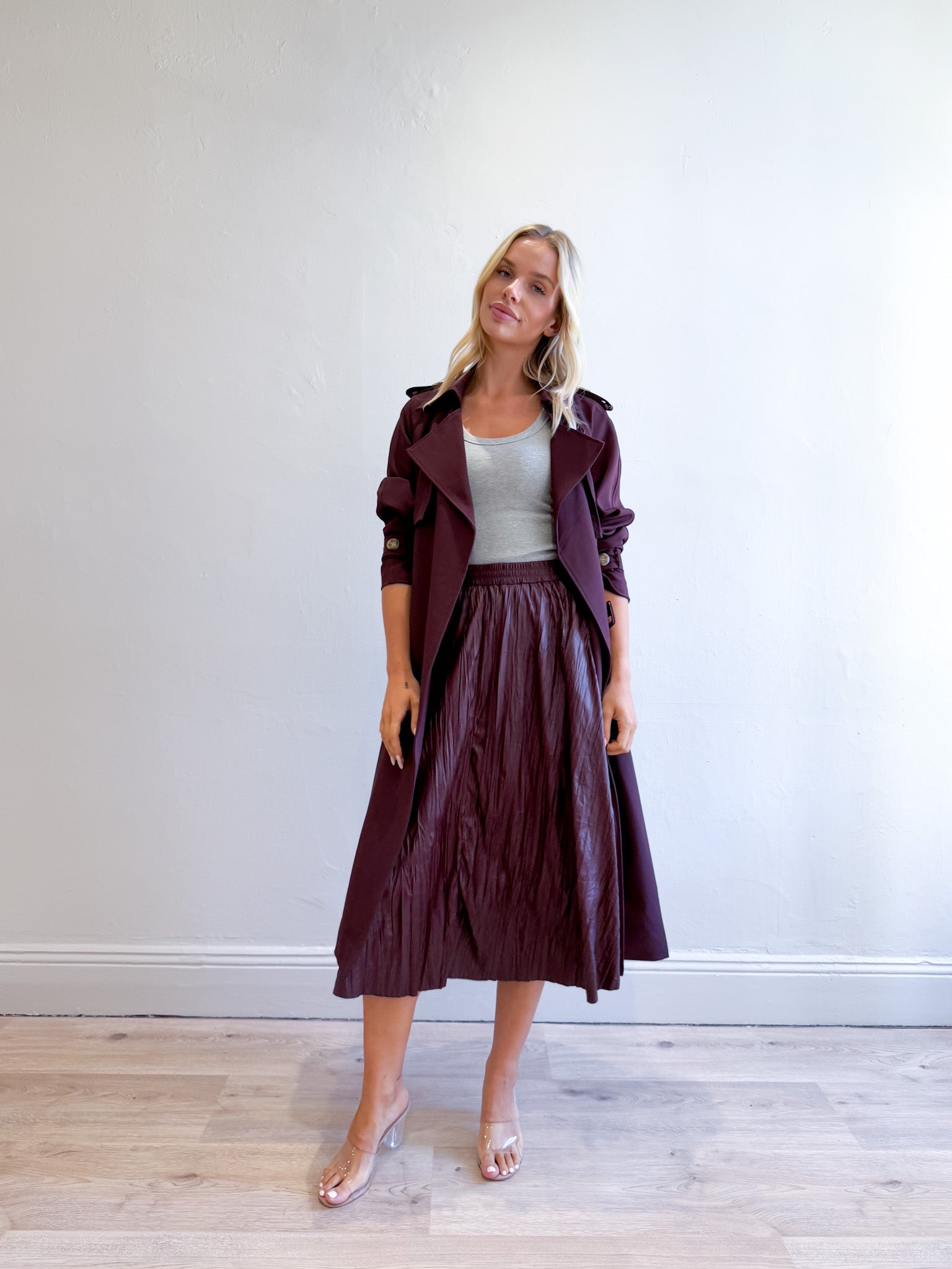 WETLOOK FULL SKIRT