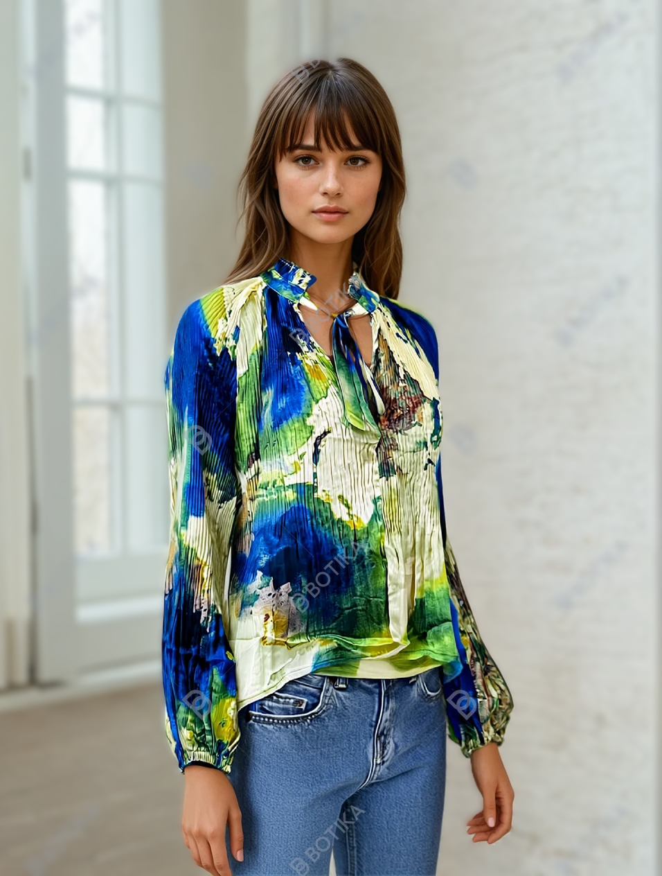 LOUISE PLEATED PB BLOUSE