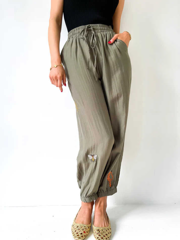 EMBROIDED PANTS