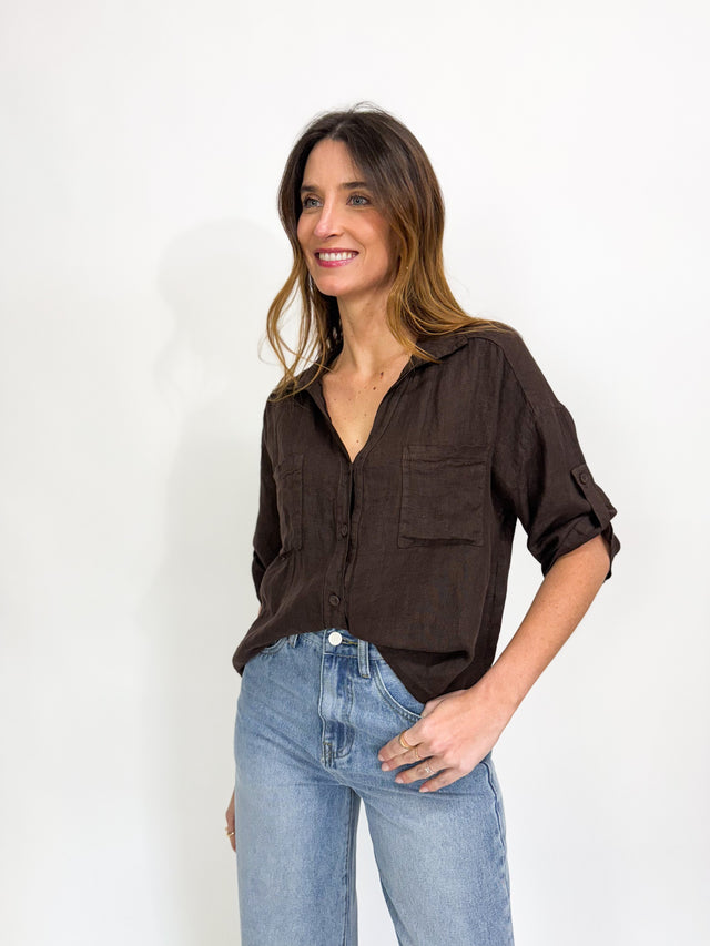 MILA LINEN SHACKET
