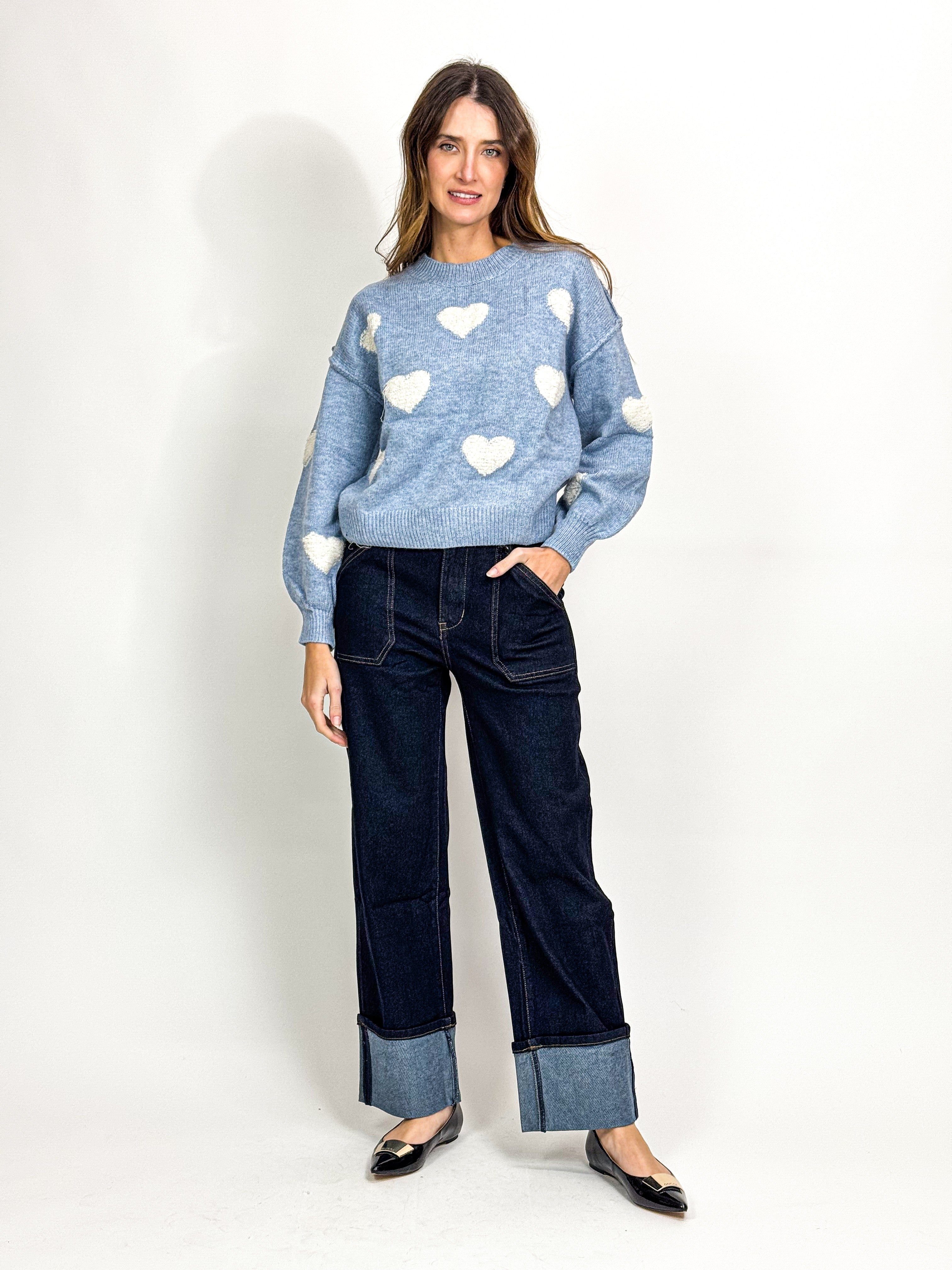 HEART MOTIF KNIT