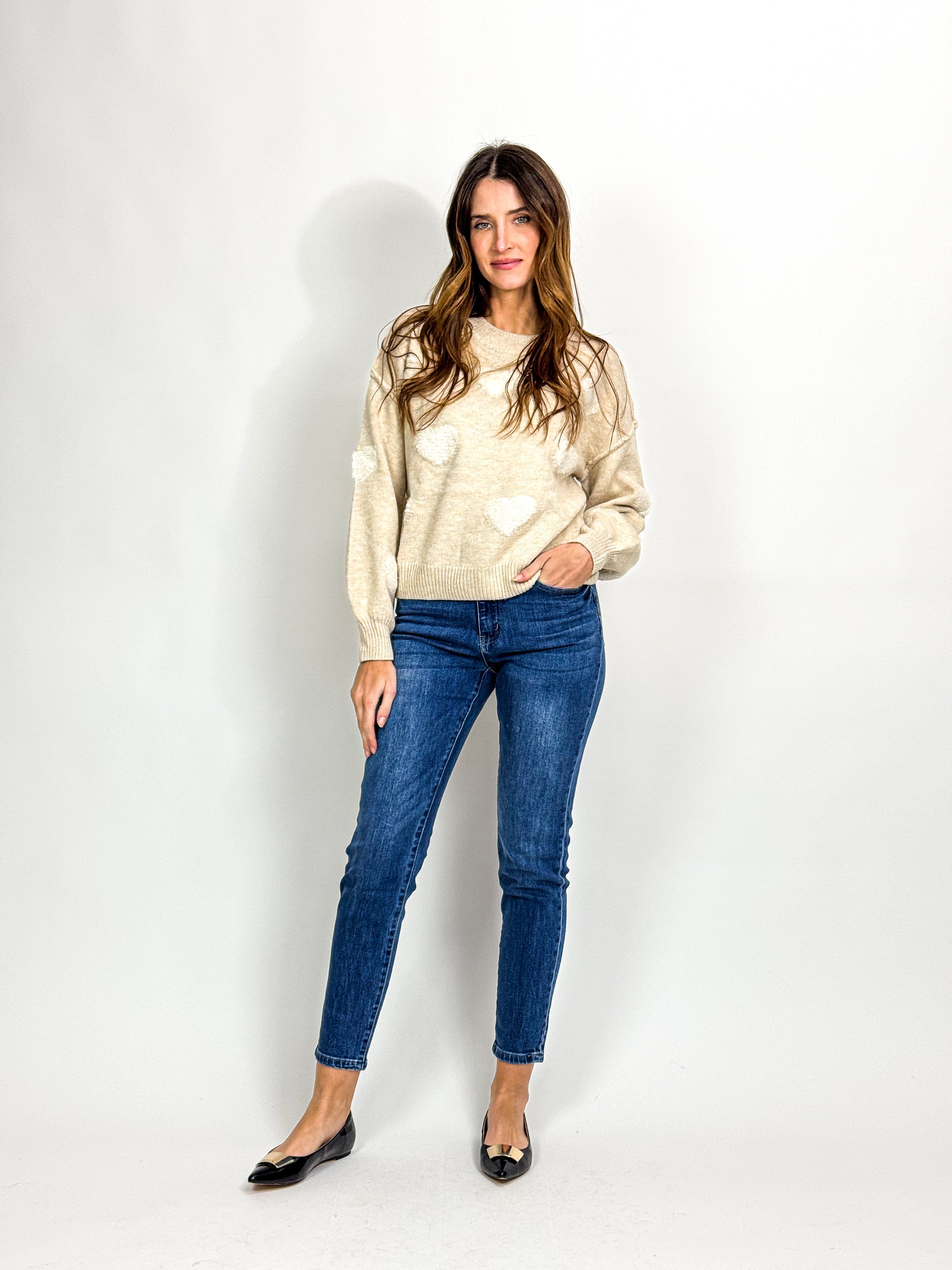 HEART MOTIF KNIT