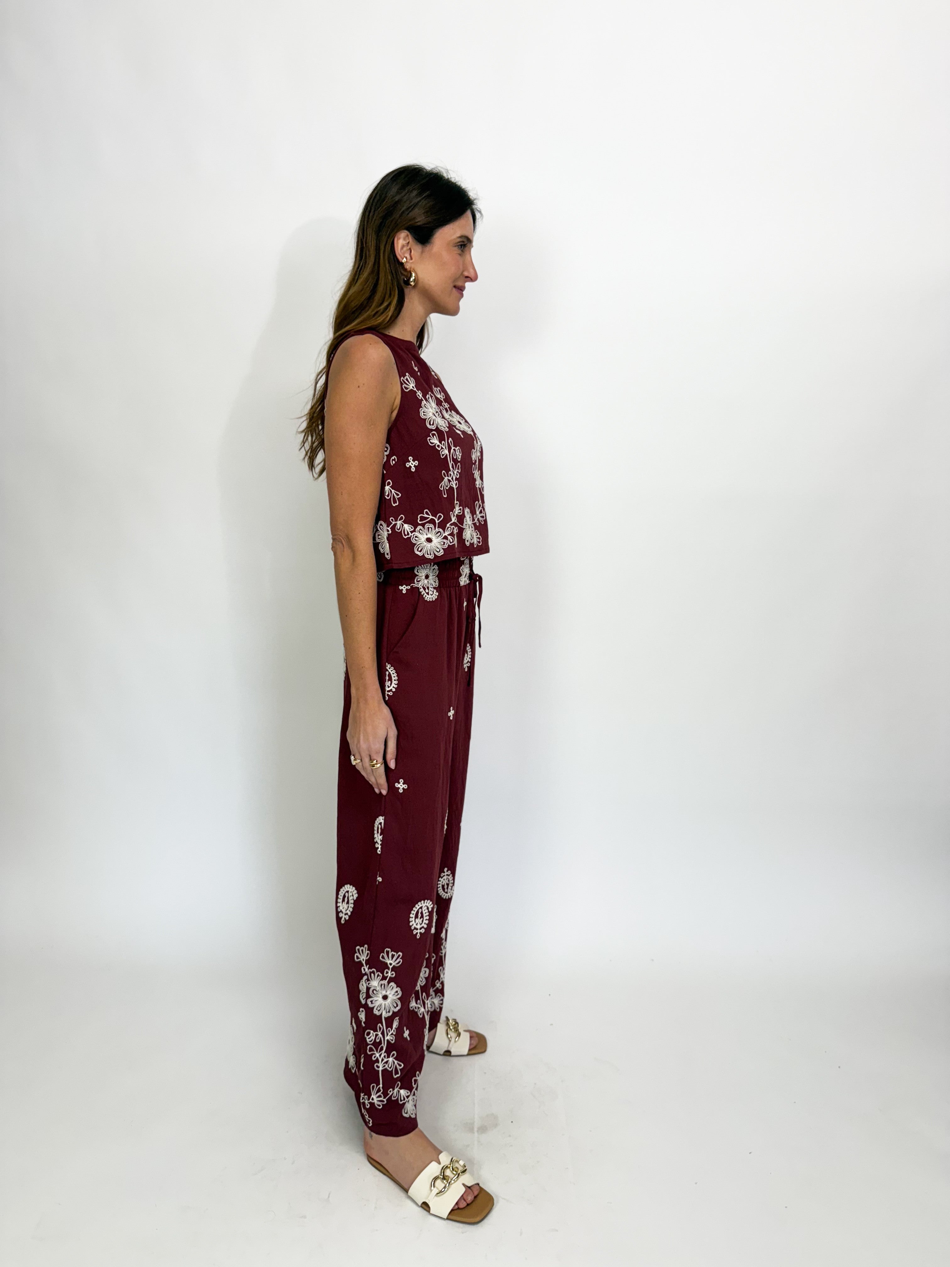 EMILY EMBROIDERED TANK